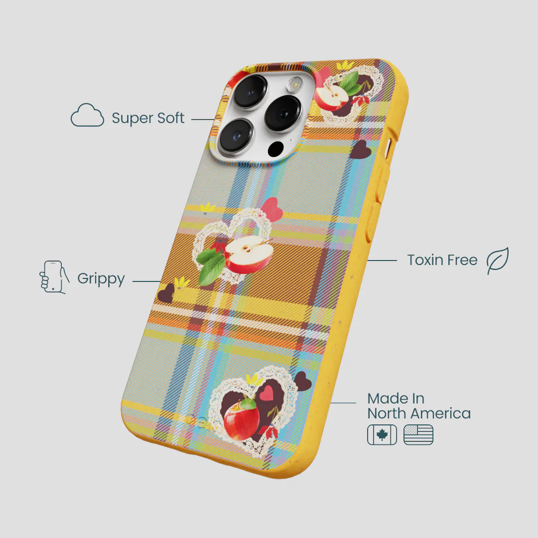 Honey Apple Plaid iPhone 13 Pro Max Case - Image 4