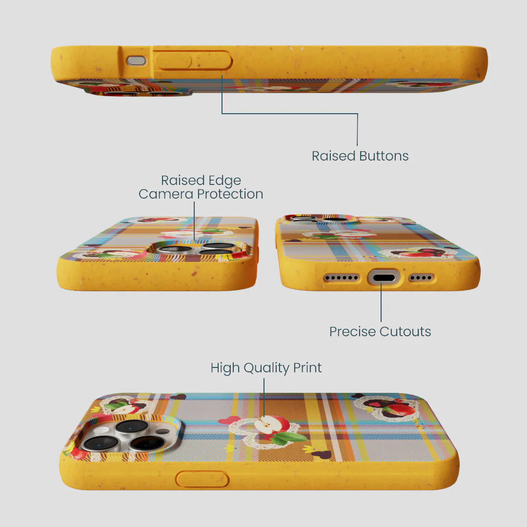 Honey Apple Plaid iPhone 14 Pro Max Case - Image 3