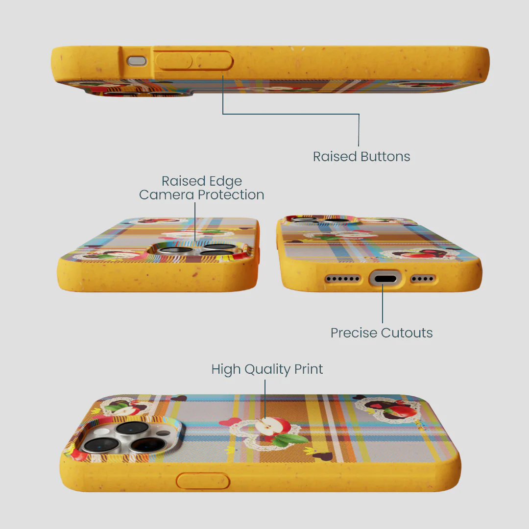 Honey Apple Plaid iPhone 15 Pro Max Case - Image 3
