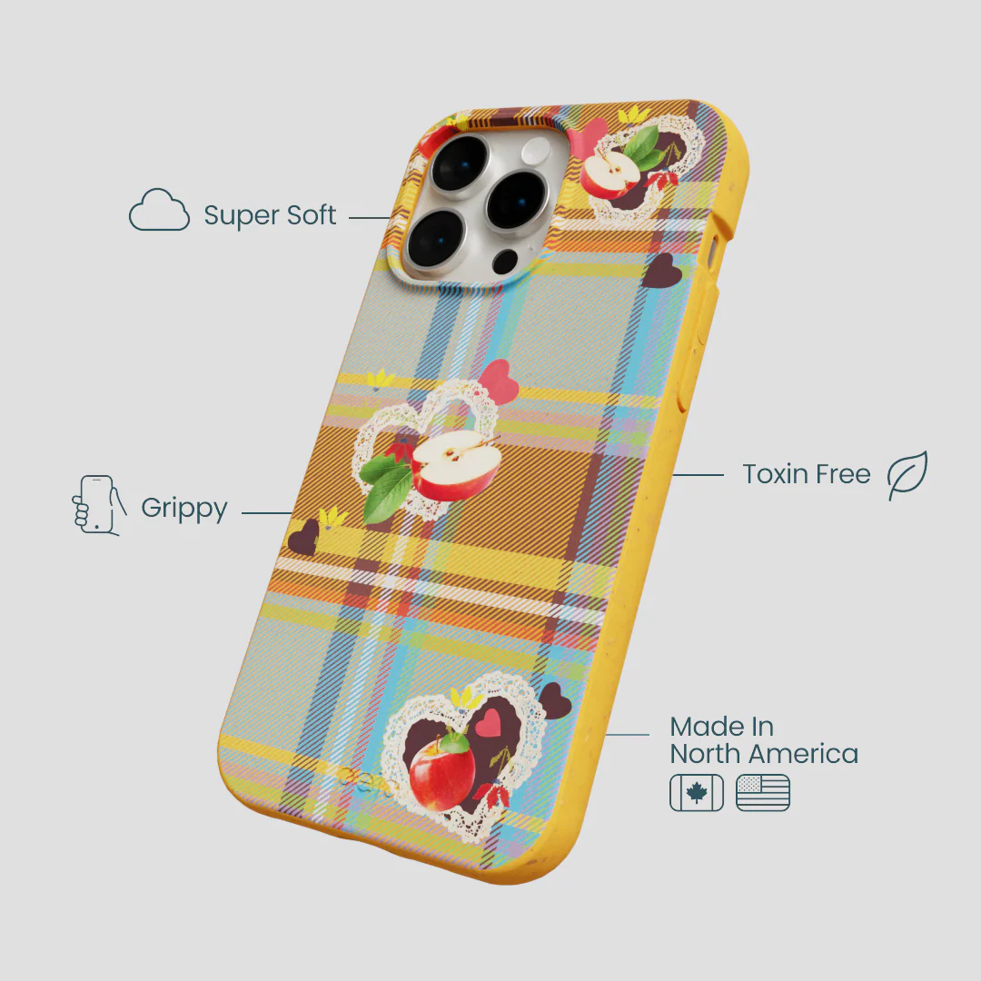 Honey Apple Plaid iPhone 15 Pro Max Case - Image 4