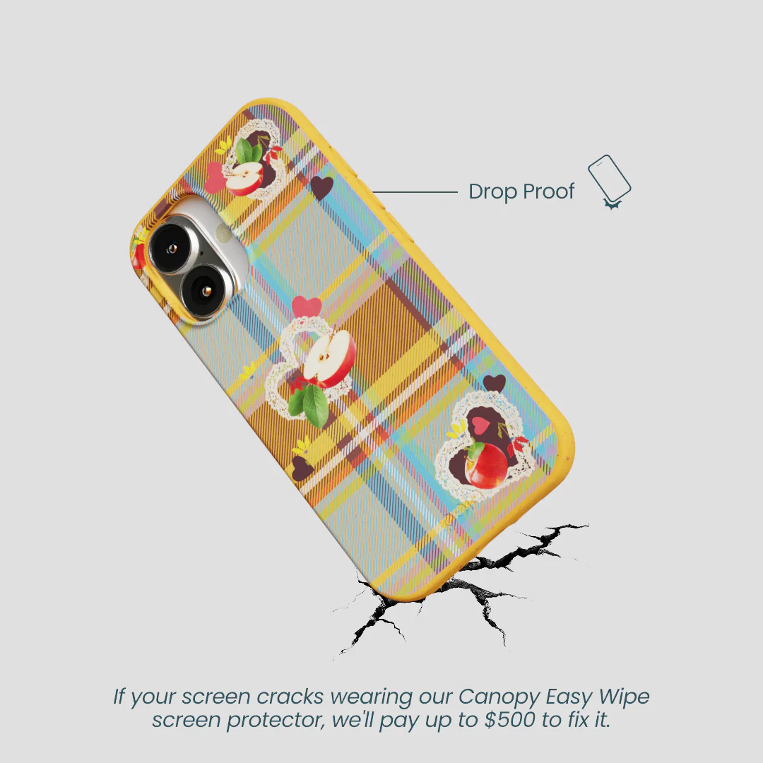 Honey Apple Plaid iPhone 16 Case - Image 5