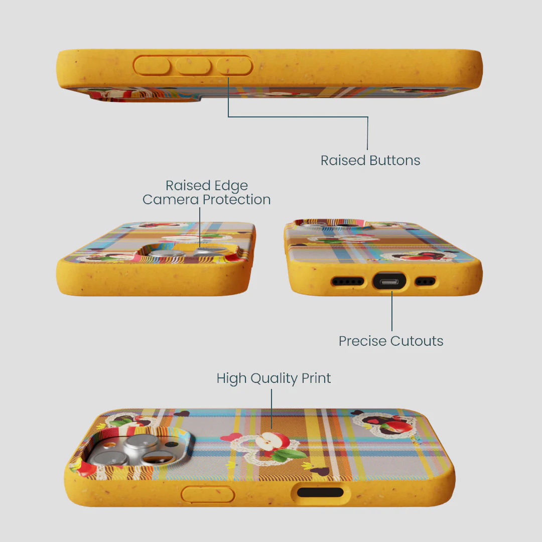 Honey Apple Plaid iPhone 16 Pro Case - Image 3