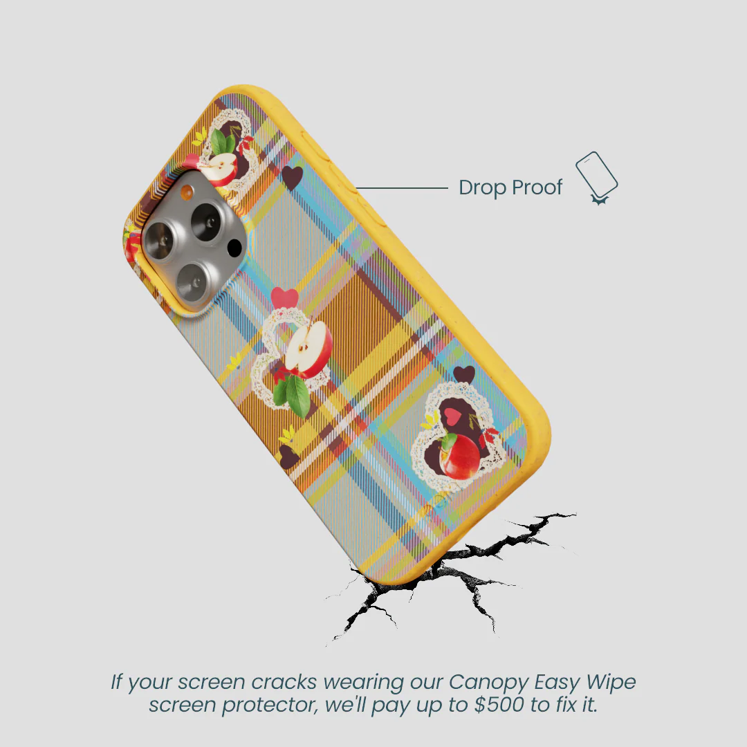 Honey Apple Plaid iPhone 16 Pro Case - Image 5