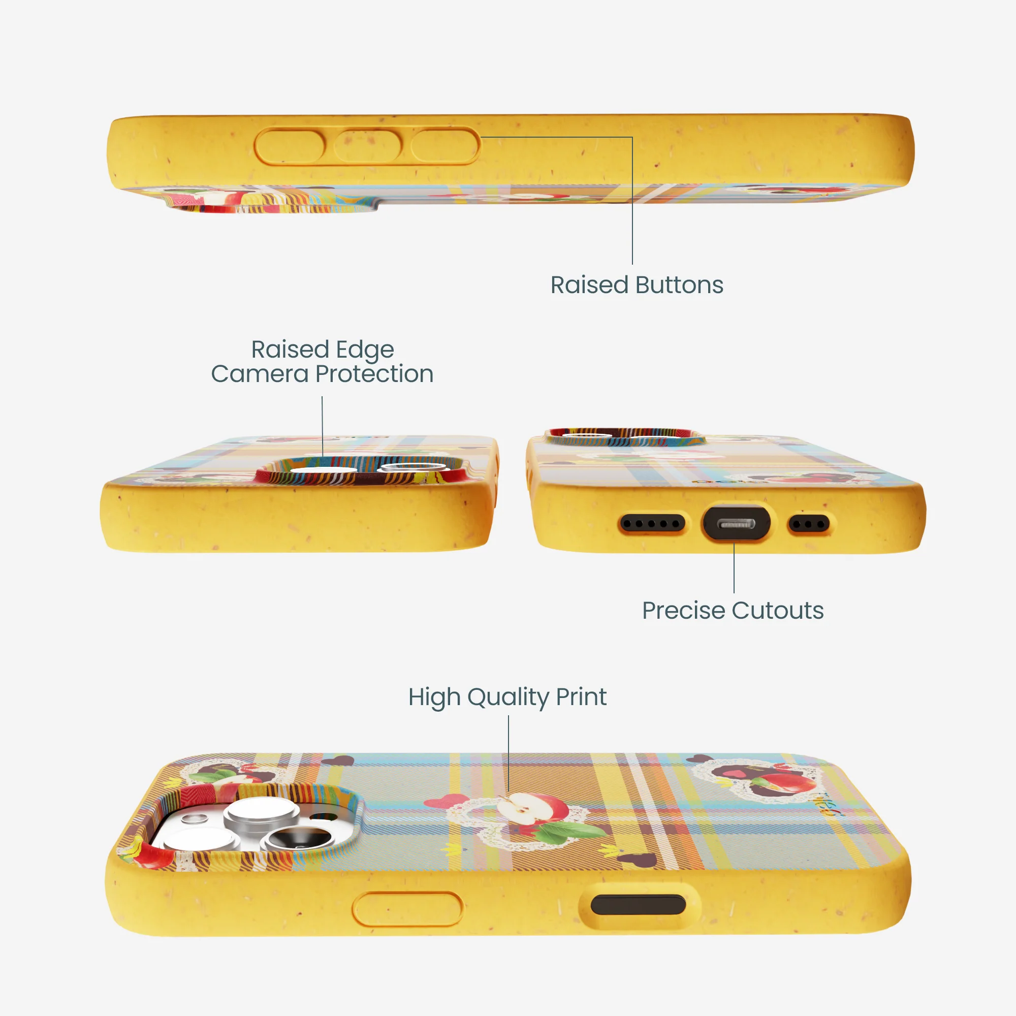 Honey Apple Plaid iPhone 16 Pro Max Case - Image 3