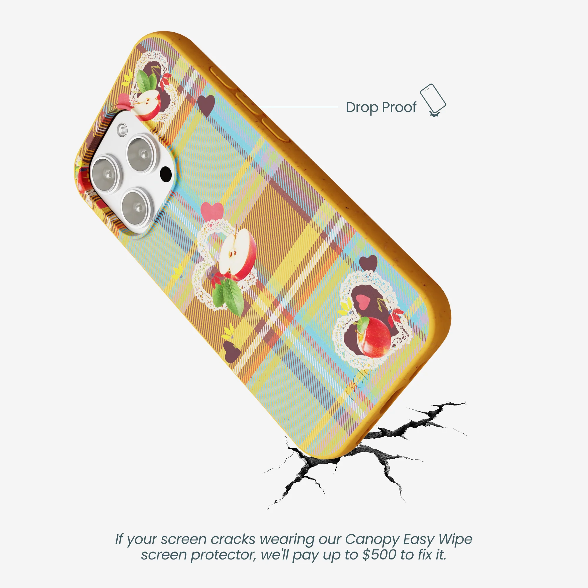 Honey Apple Plaid iPhone 16 Pro Max Case - Image 5