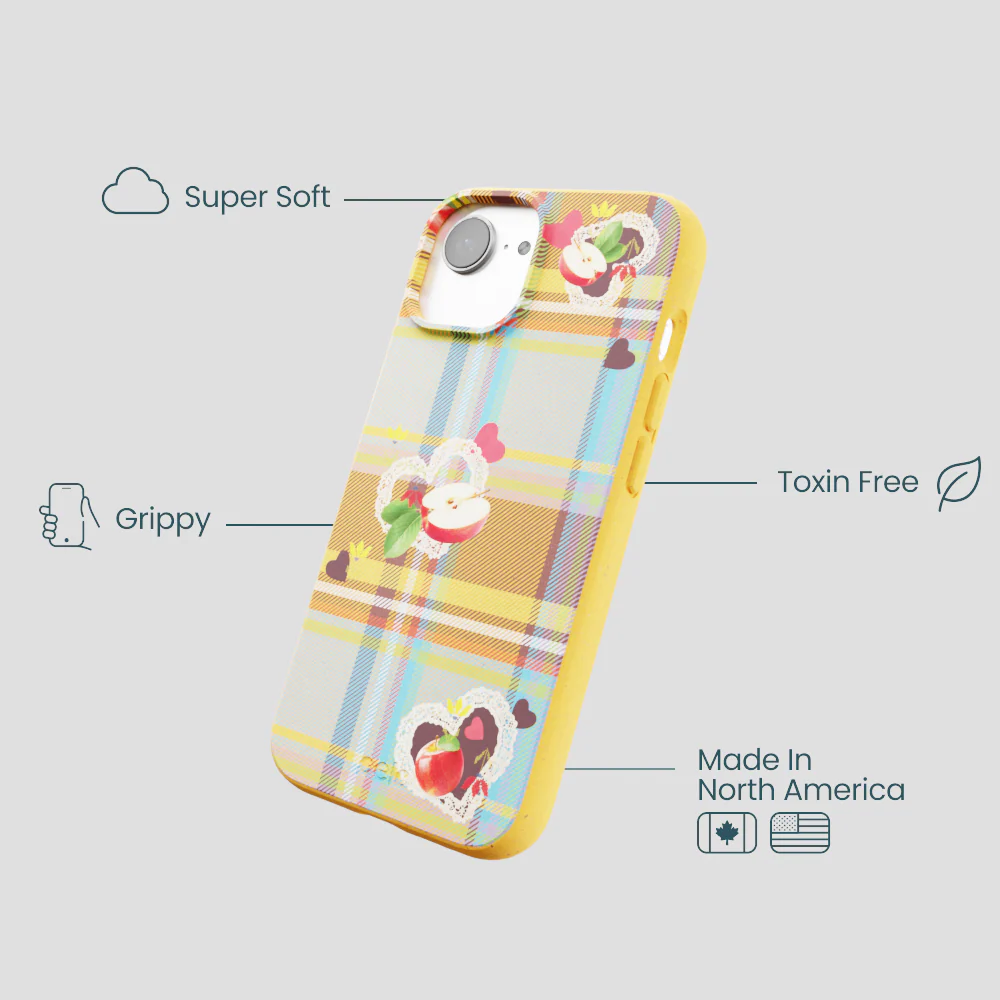 Honey Apple Plaid iPhone 16e/17e Case - Image 4