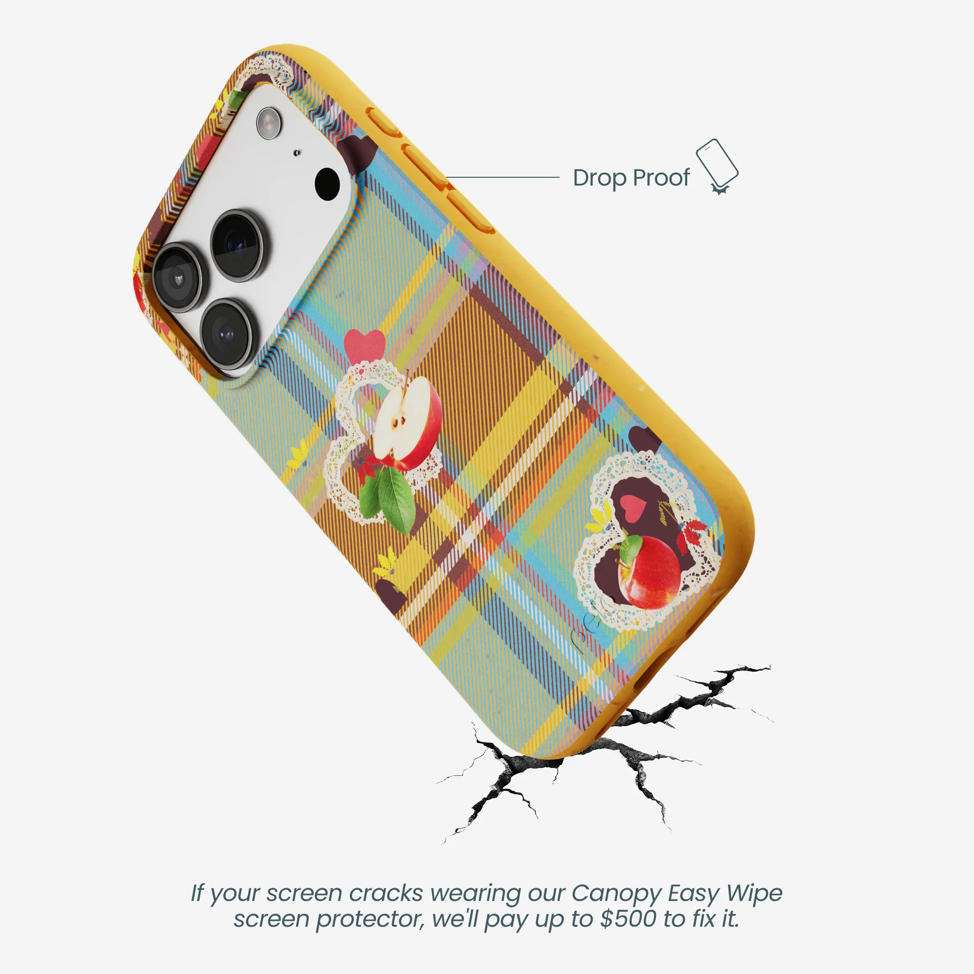 Honey Apple Plaid iPhone 17 Pro Case - Image 5