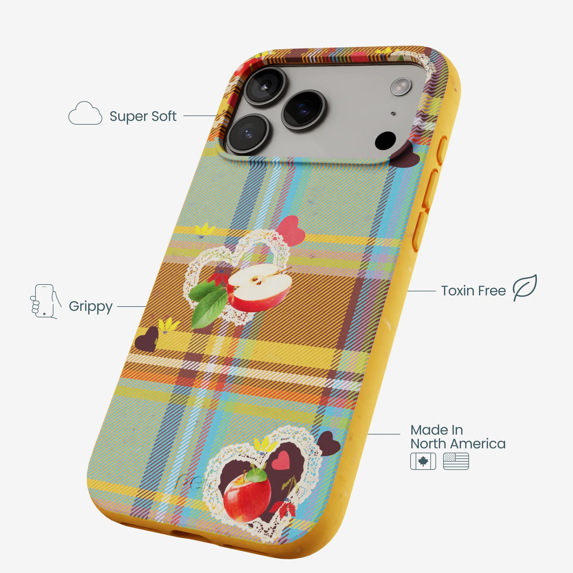 Honey Apple Plaid iPhone 17 Pro Max Case - Image 4