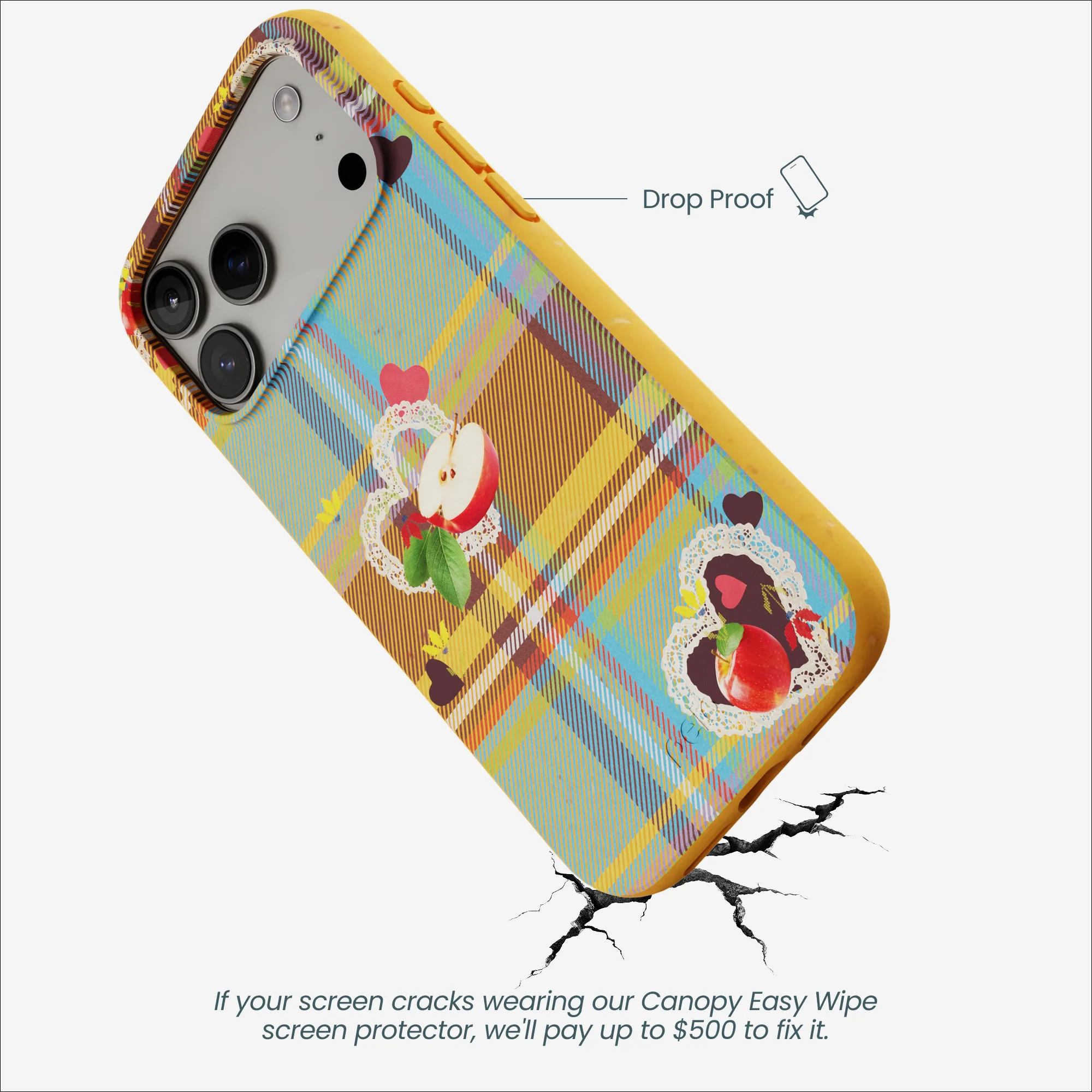 Honey Apple Plaid iPhone 17 Pro Max Case - Image 5