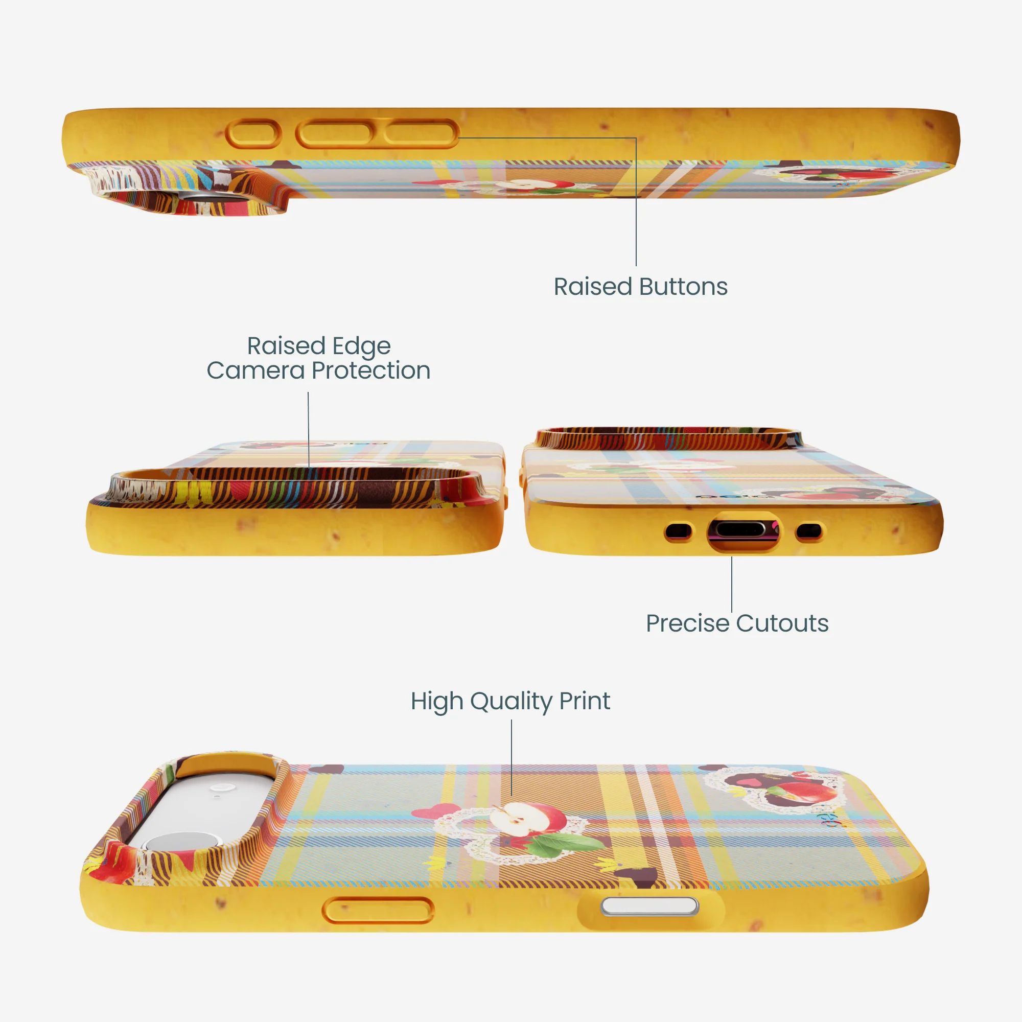 Honey Apple Plaid iPhone Air Case - Image 3