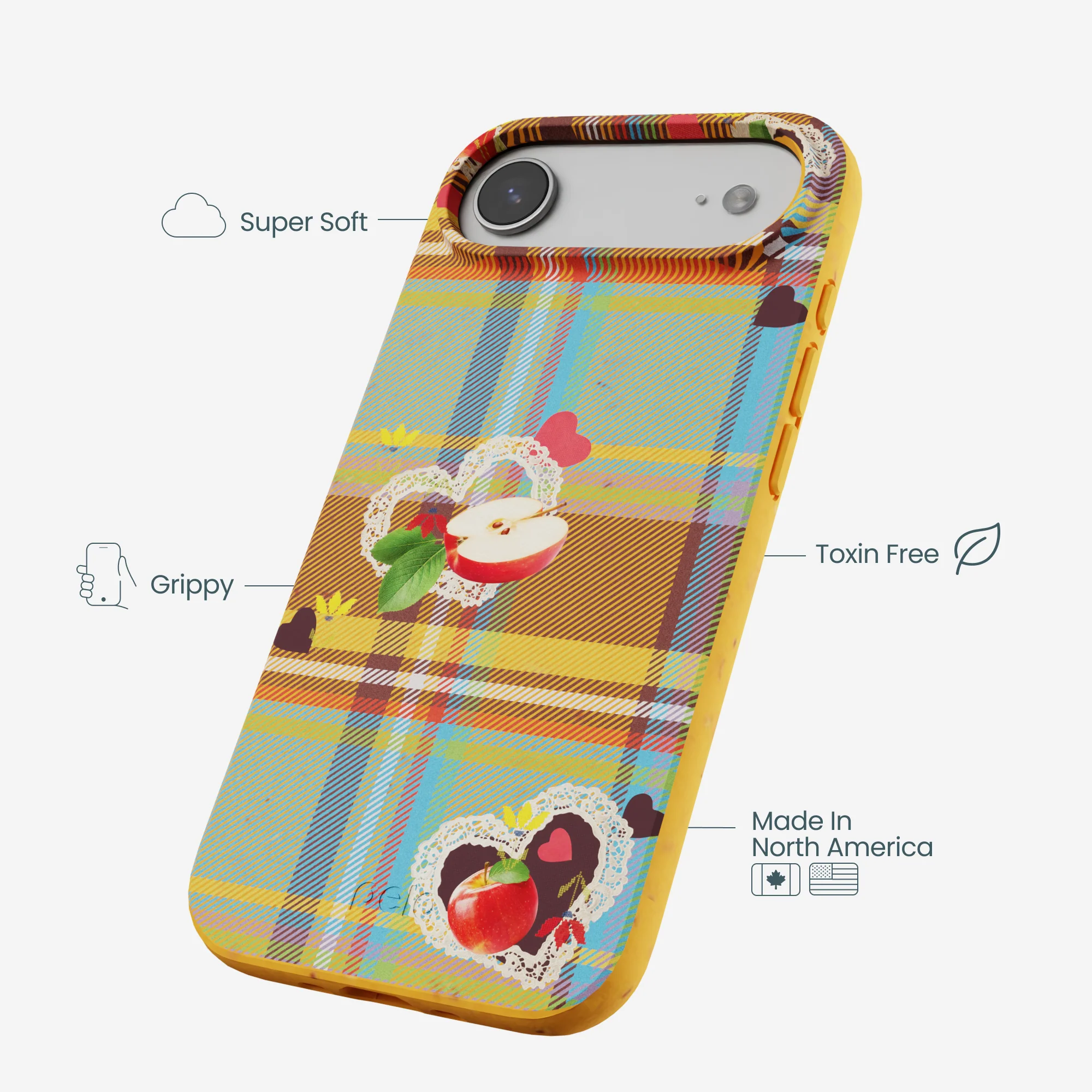 Honey Apple Plaid iPhone Air Case - Image 4