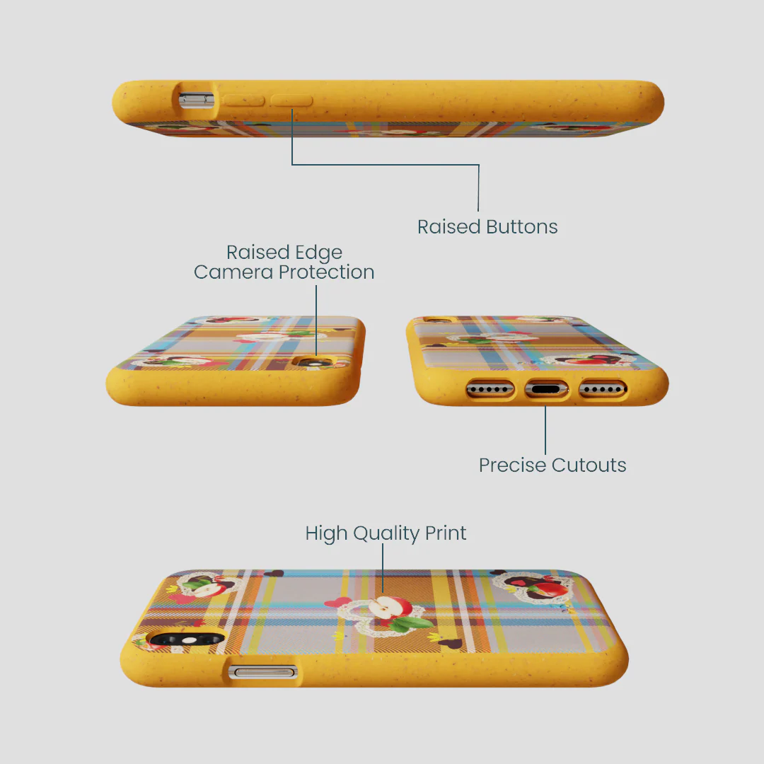 Honey Apple Plaid iPhone XR Case - Image 3