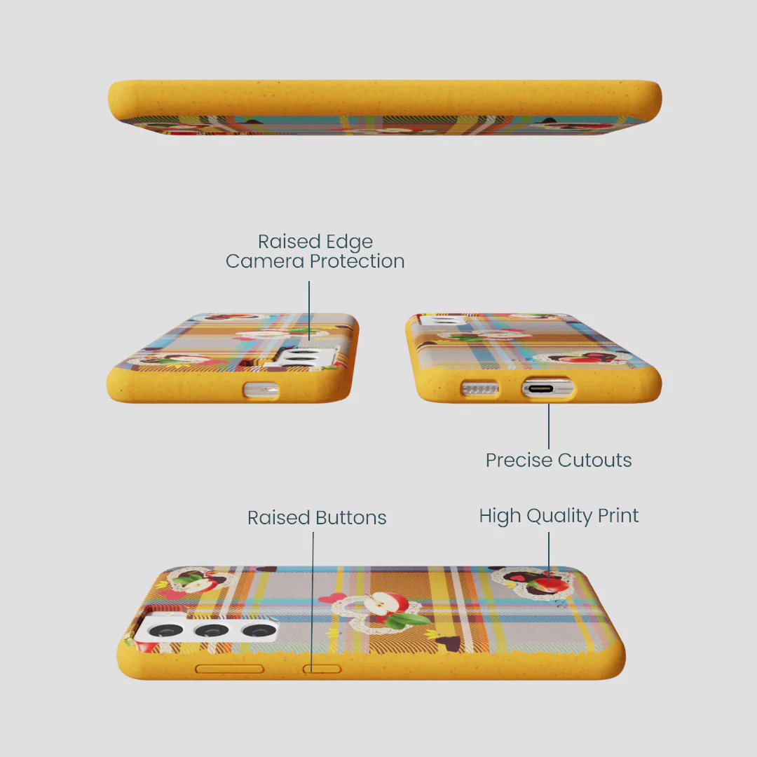 Honey Apple Plaid Samsung Galaxy S21 Case - Image 3