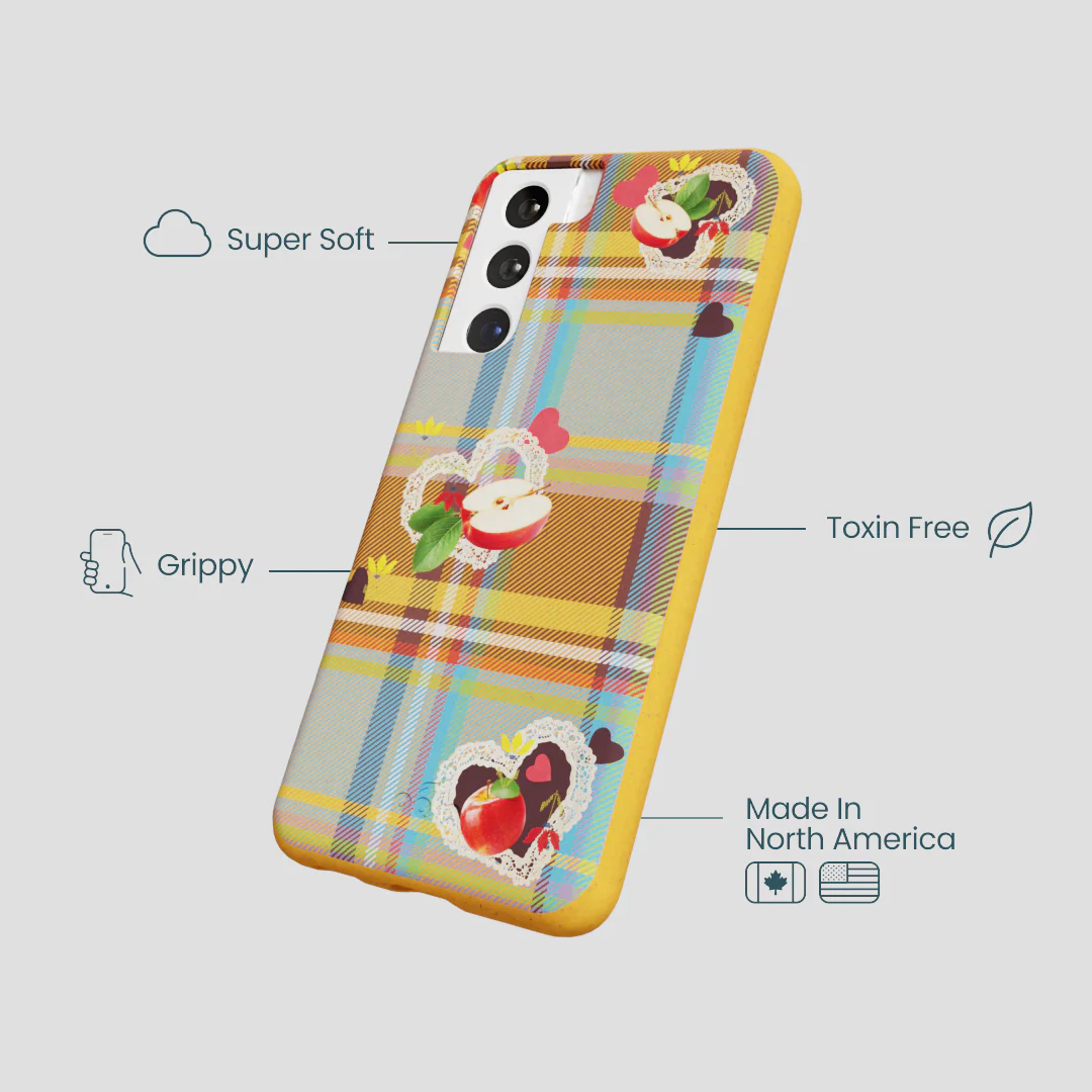 Honey Apple Plaid Samsung Galaxy S21 Case - Image 4