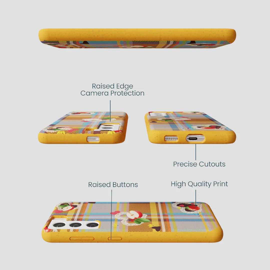 Honey Apple Plaid Samsung Galaxy S22 Case - Image 3