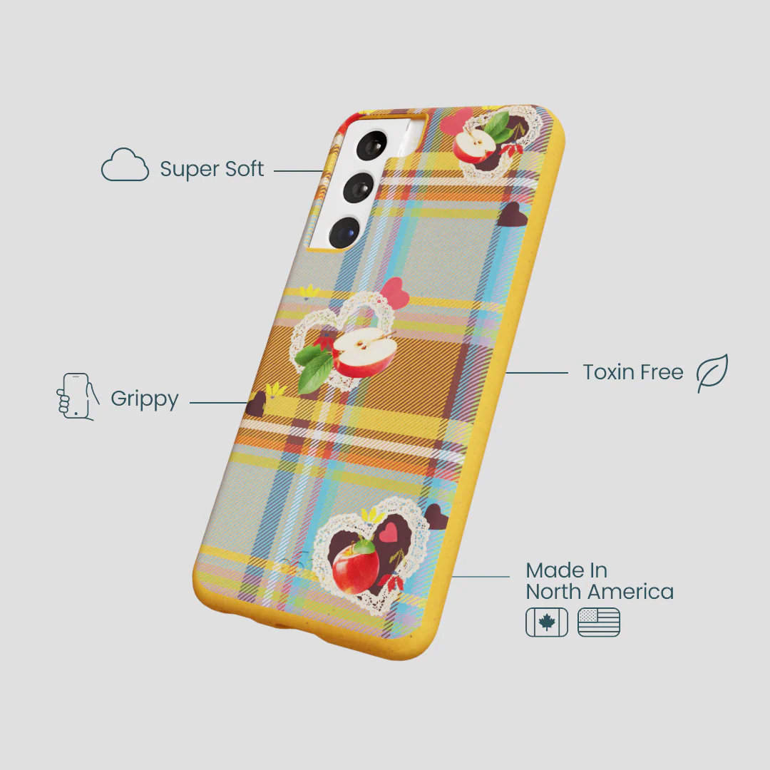 Honey Apple Plaid Samsung Galaxy S22 Case - Image 4
