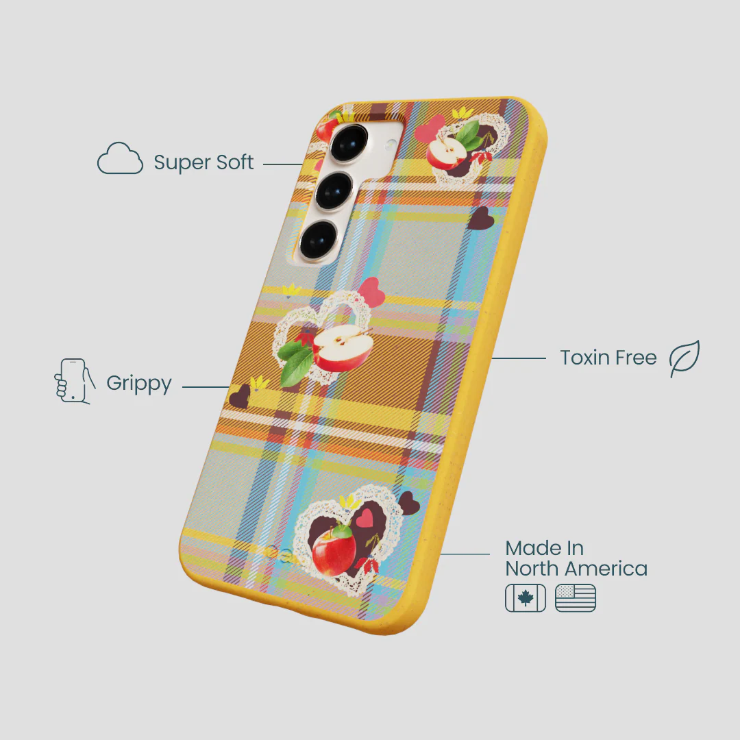 Honey Apple Plaid Samsung Galaxy S23 Case - Image 4