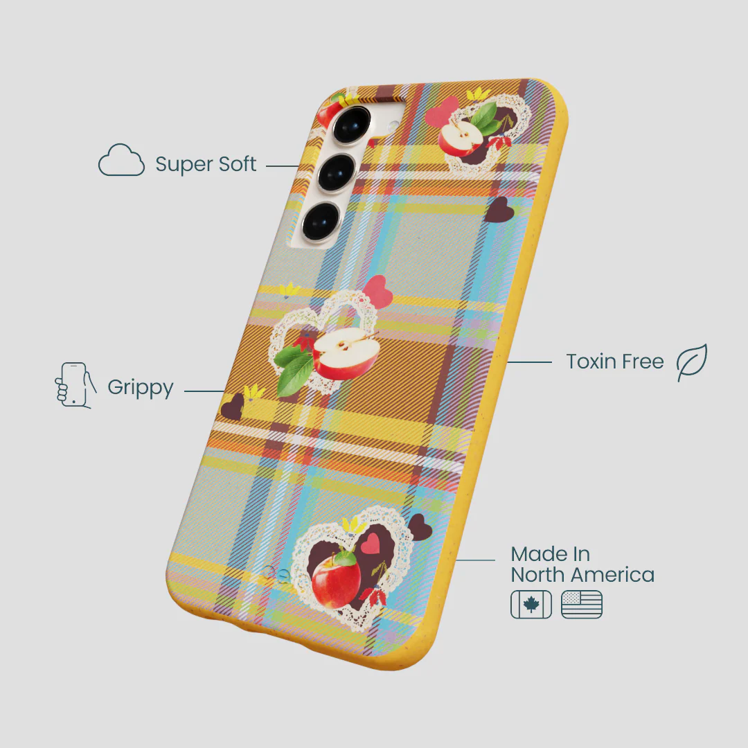Honey Apple Plaid Samsung Galaxy S23+(Plus) Case - Image 4