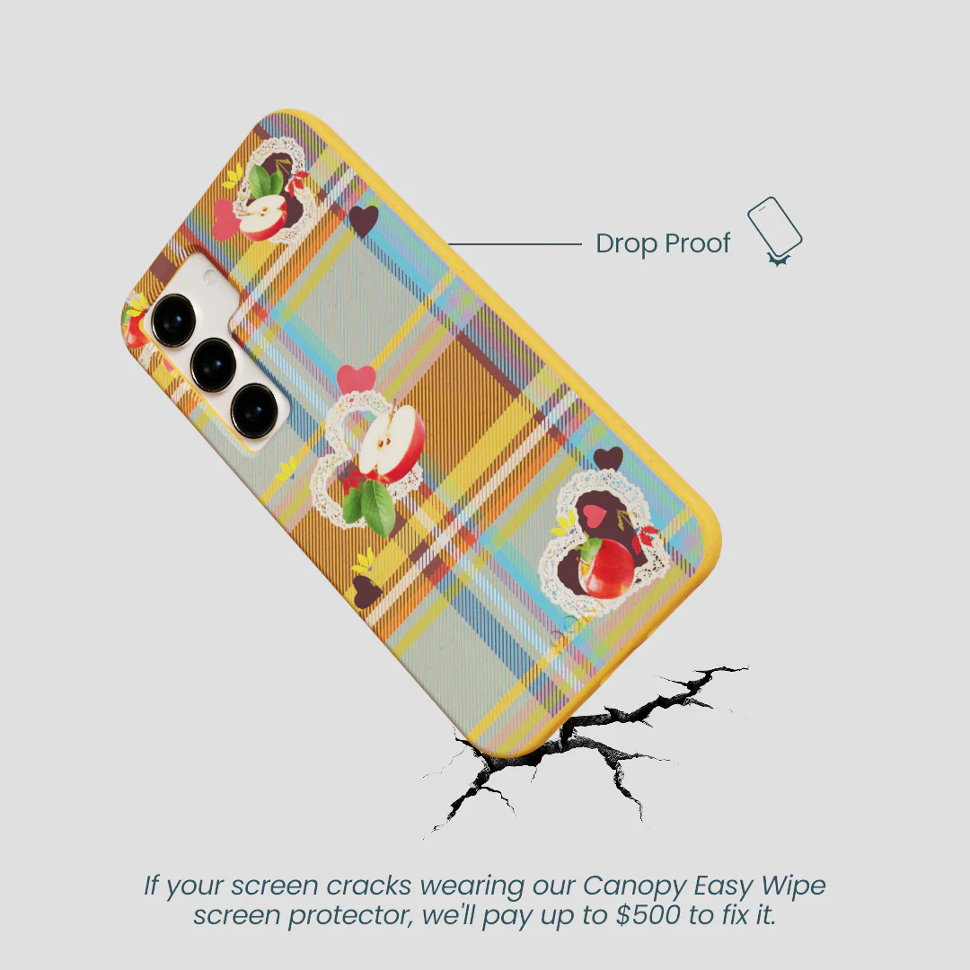 Honey Apple Plaid Samsung Galaxy S24 Case - Image 5