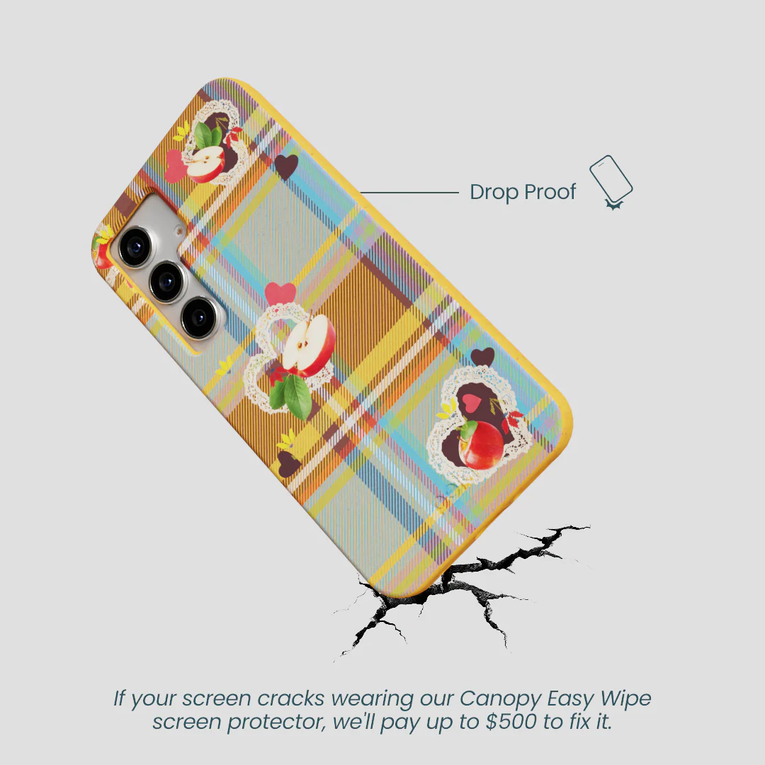 Honey Apple Plaid Samsung Galaxy S25 Case - Image 5