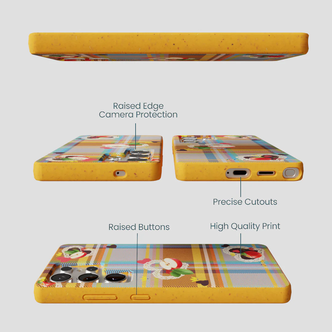 Honey Apple Plaid Samsung Galaxy S25 Ultra Case - Image 3
