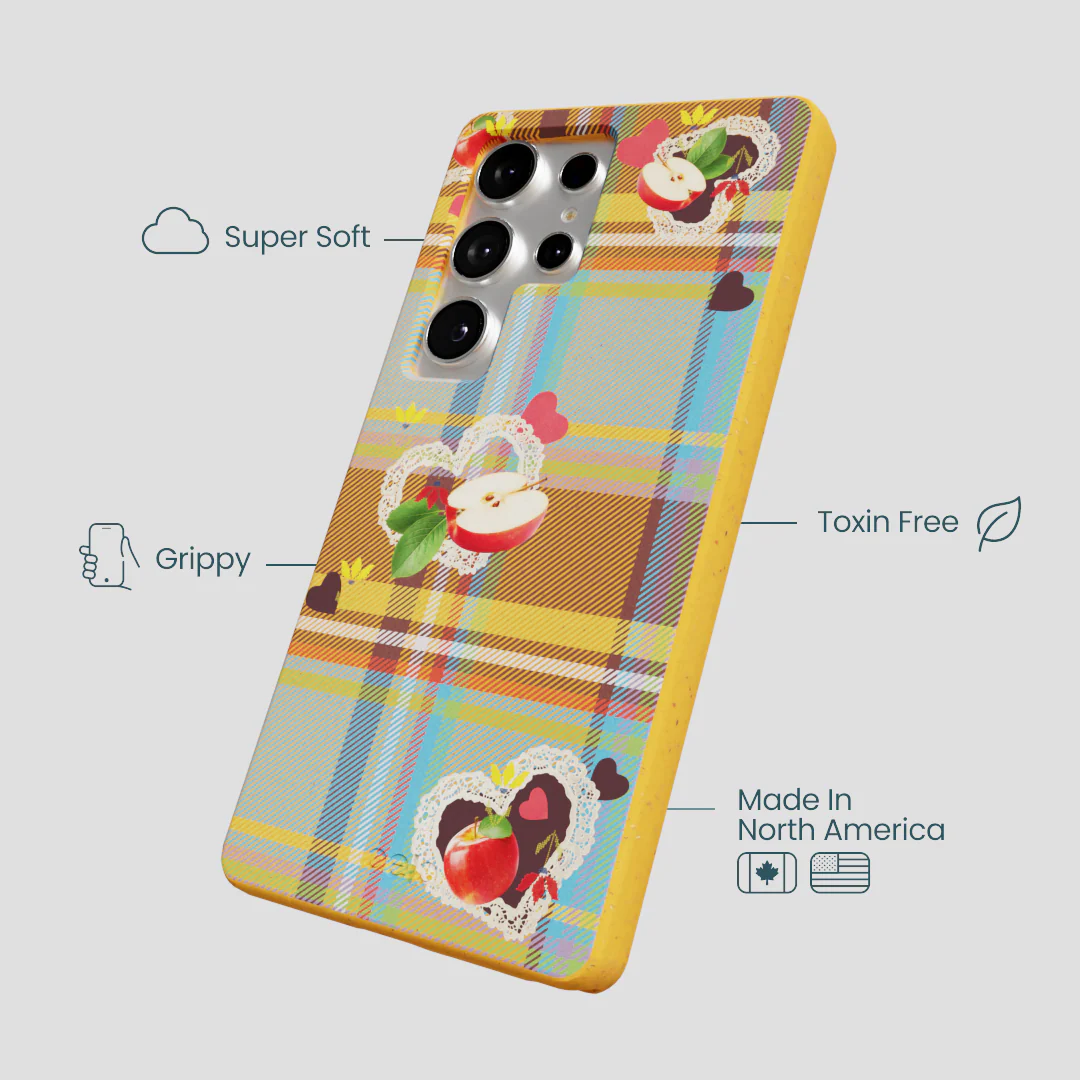 Honey Apple Plaid Samsung Galaxy S25 Ultra Case - Image 4