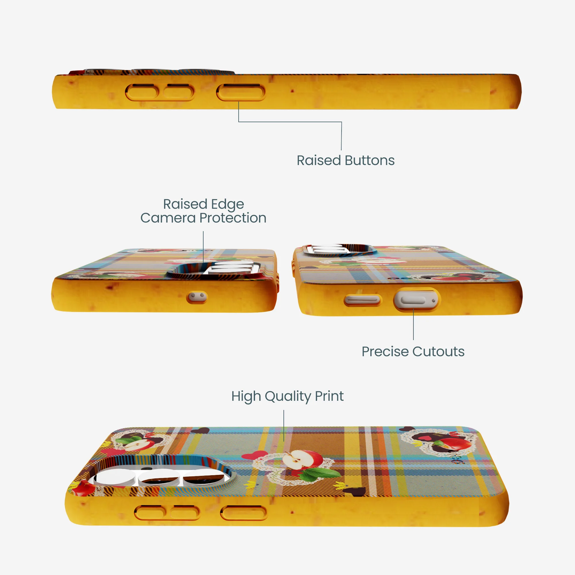Honey Apple Plaid Samsung Galaxy S26 Case - Image 3
