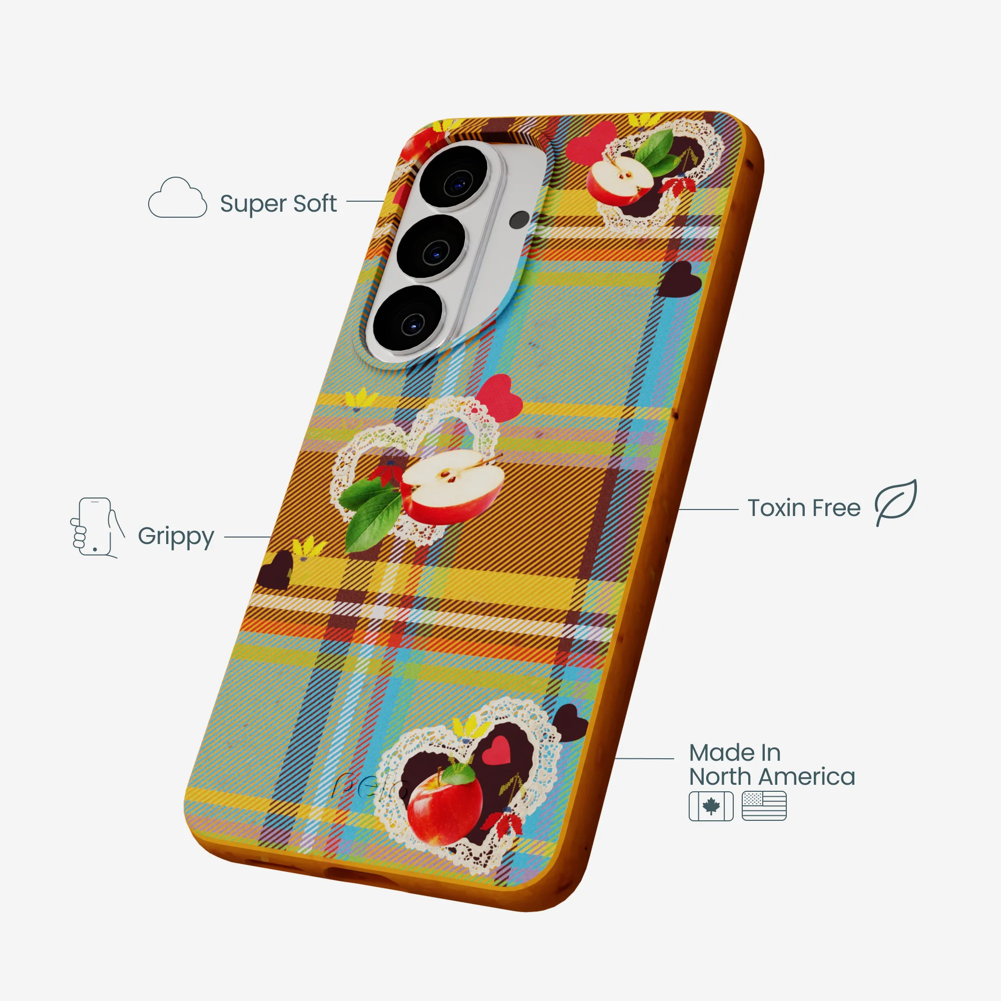Honey Apple Plaid Samsung Galaxy S26 Case - Image 4