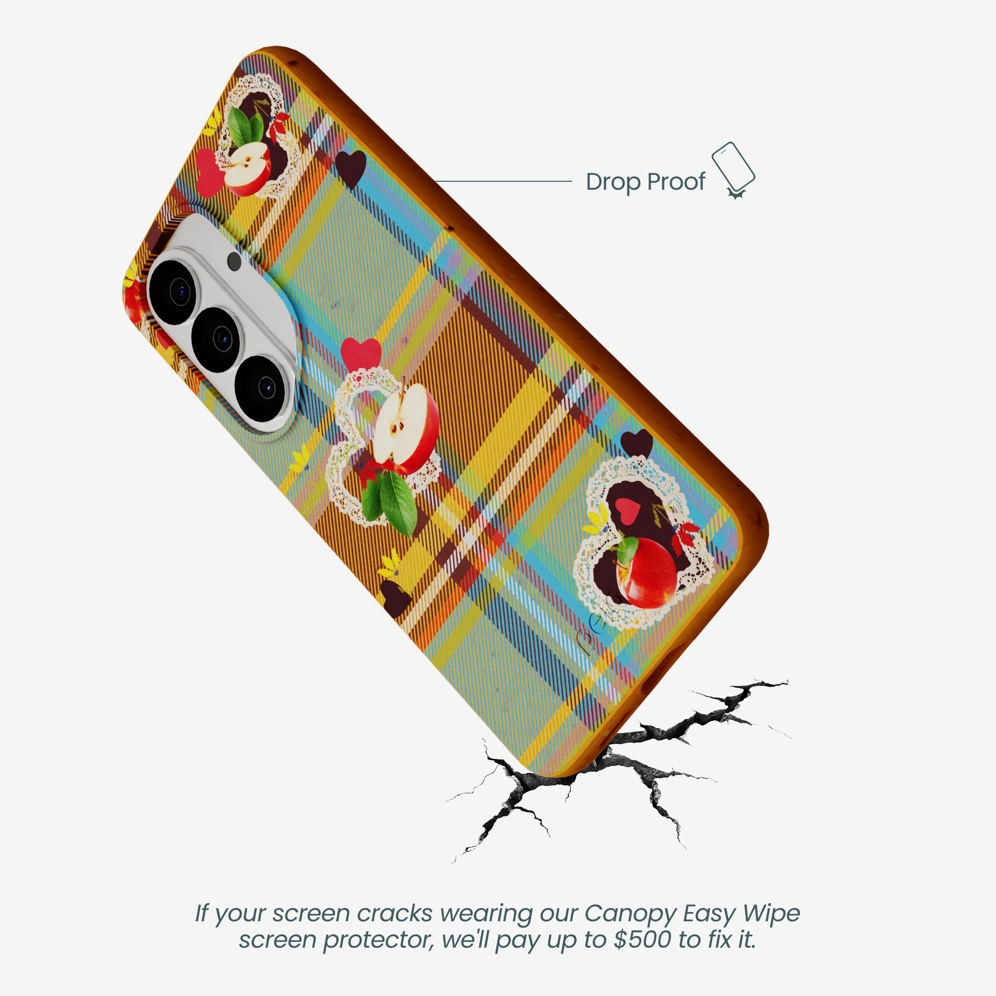 Honey Apple Plaid Samsung Galaxy S26 Case - Image 5
