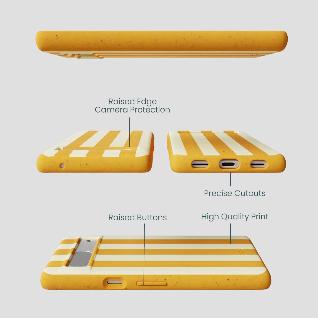 Honey Big Butter Stripes Google Pixel 7 Case - Image 2