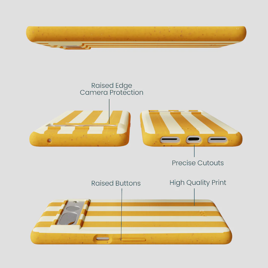 Honey Big Butter Stripes Google Pixel 7 Pro Case - Image 2