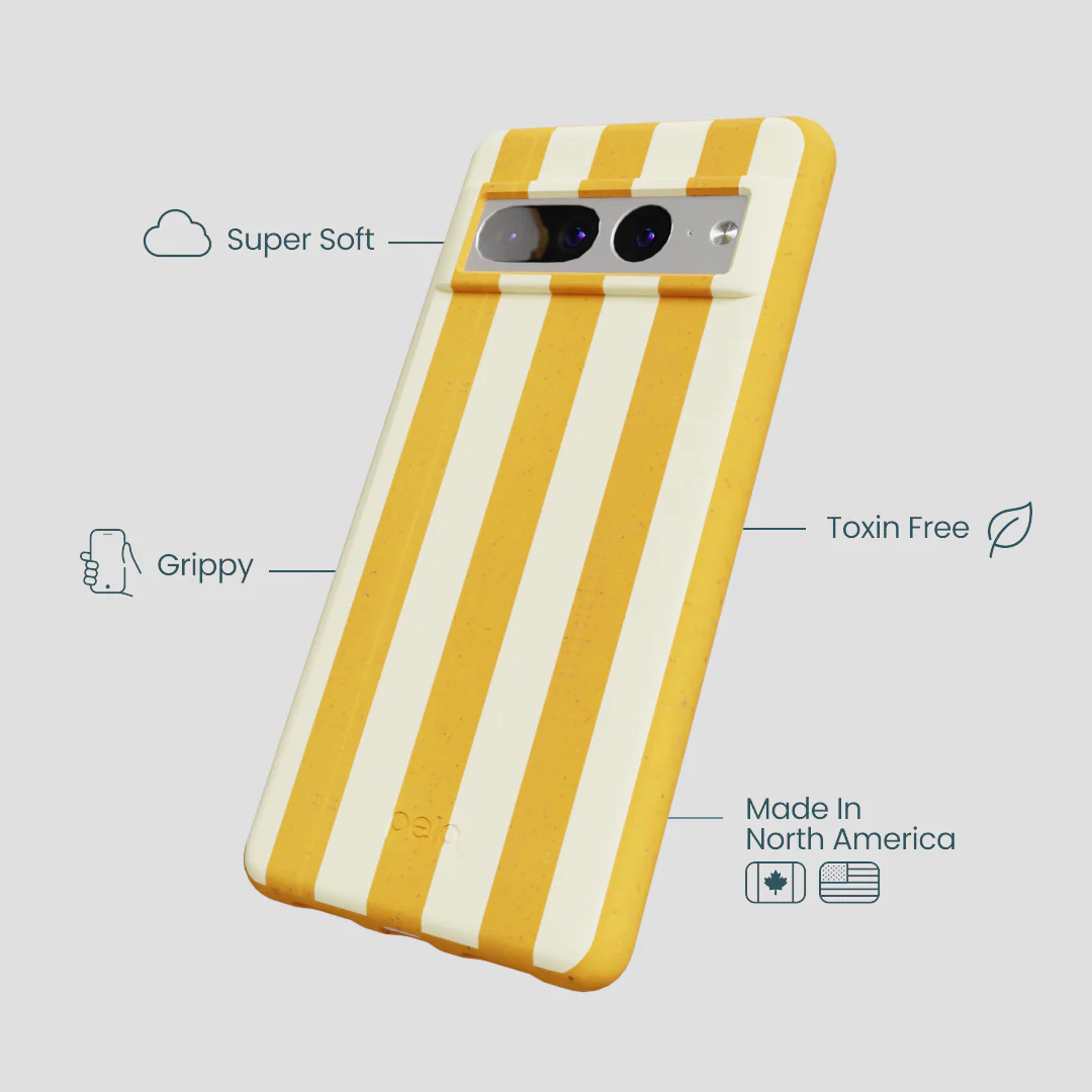 Honey Big Butter Stripes Google Pixel 7 Pro Case - Image 3