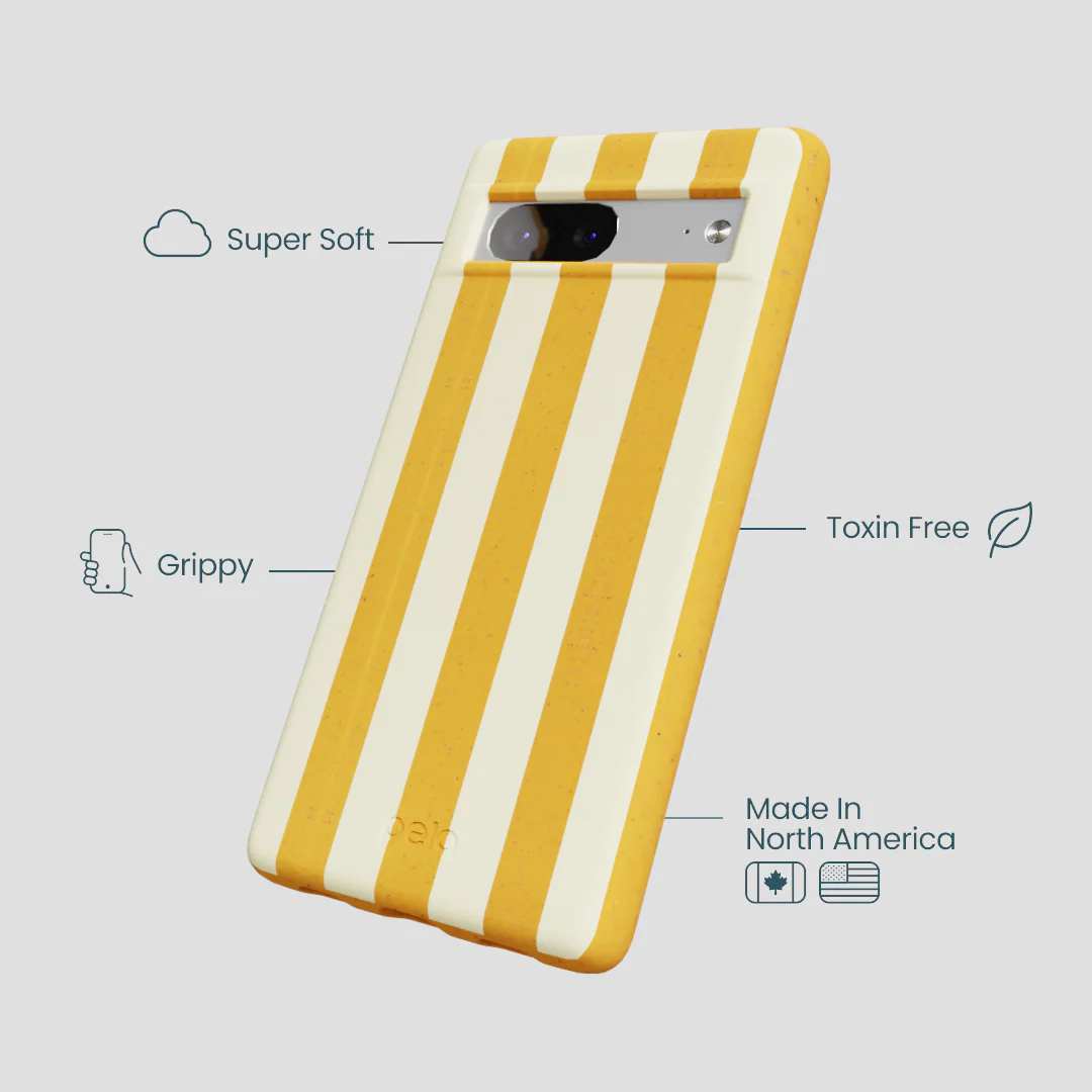 Honey Big Butter Stripes Google Pixel 7a Case - Image 3