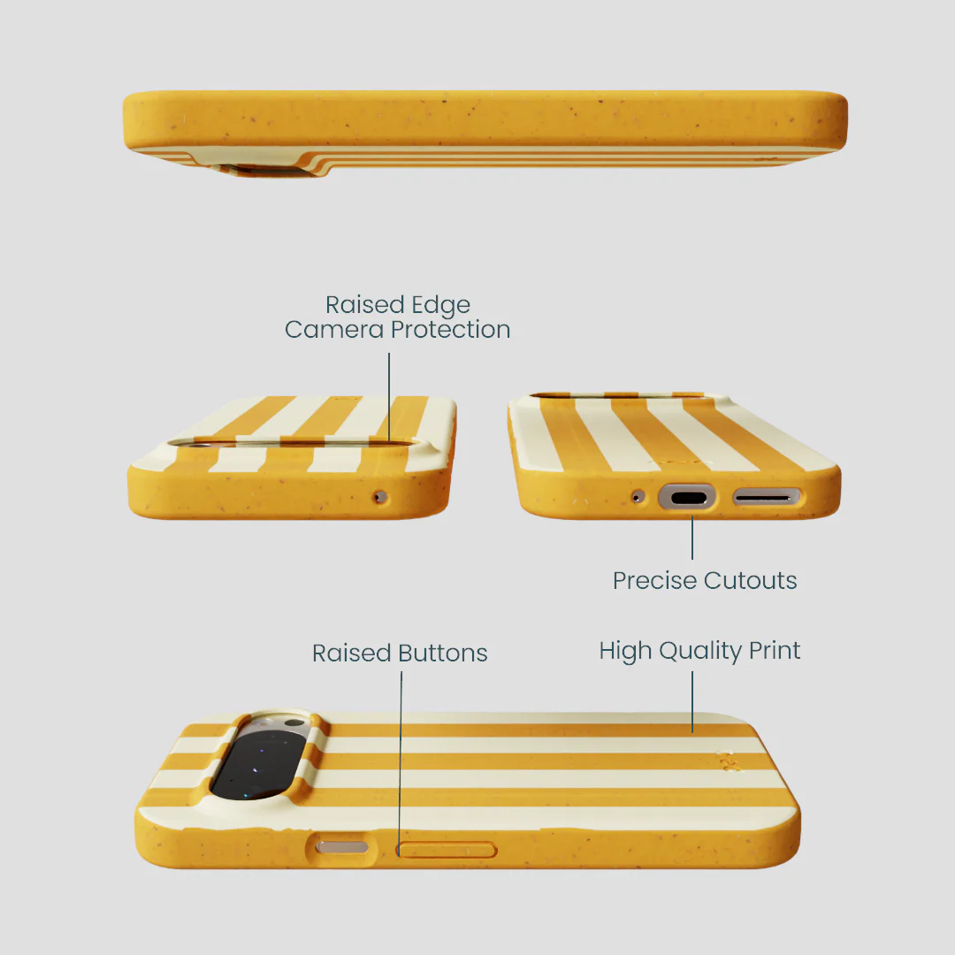 Honey Big Butter Stripes Google Pixel 9/9 Pro Case - Image 2