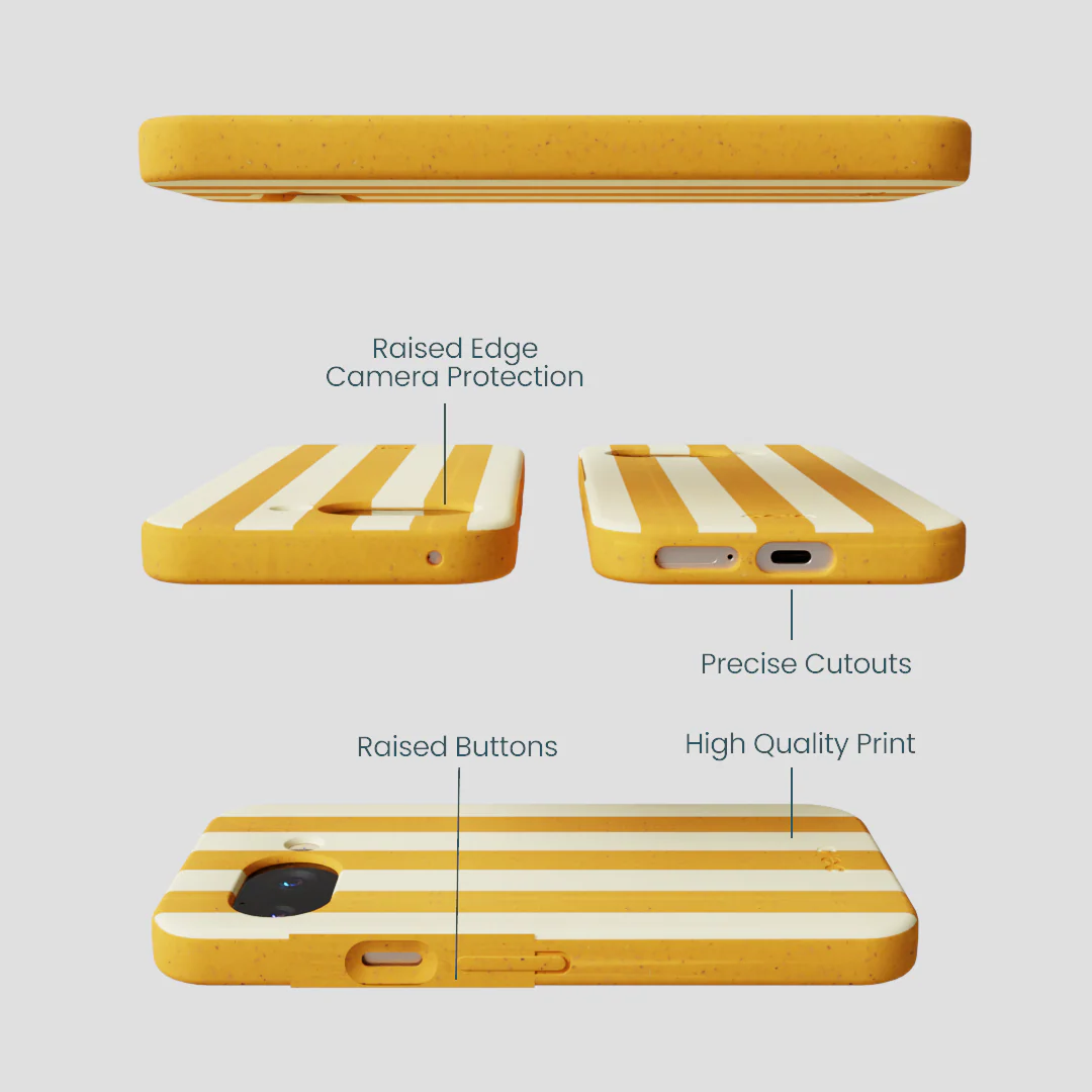 Honey Big Butter Stripes Google Pixel 9a Case - Image 2