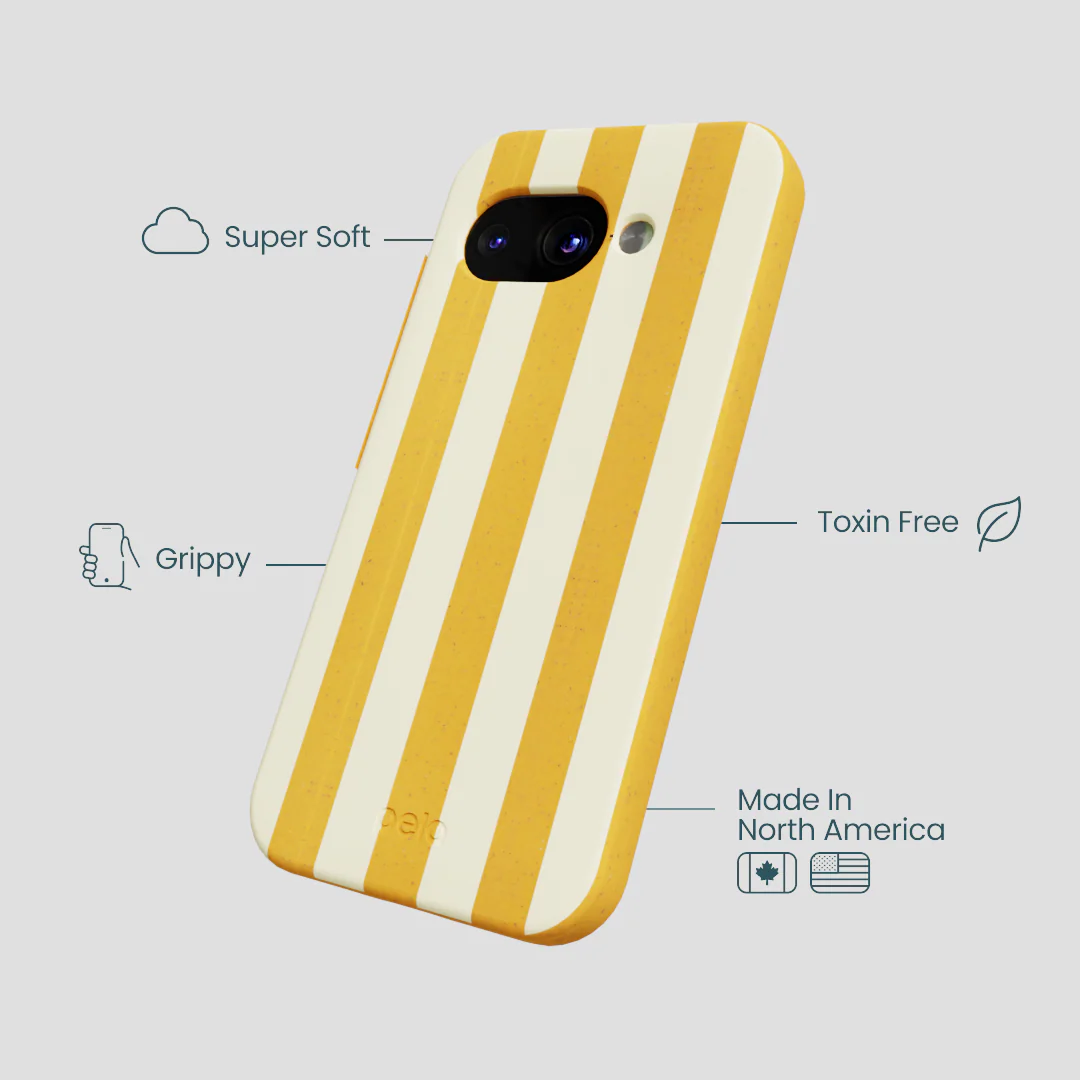 Honey Big Butter Stripes Google Pixel 9a Case - Image 3