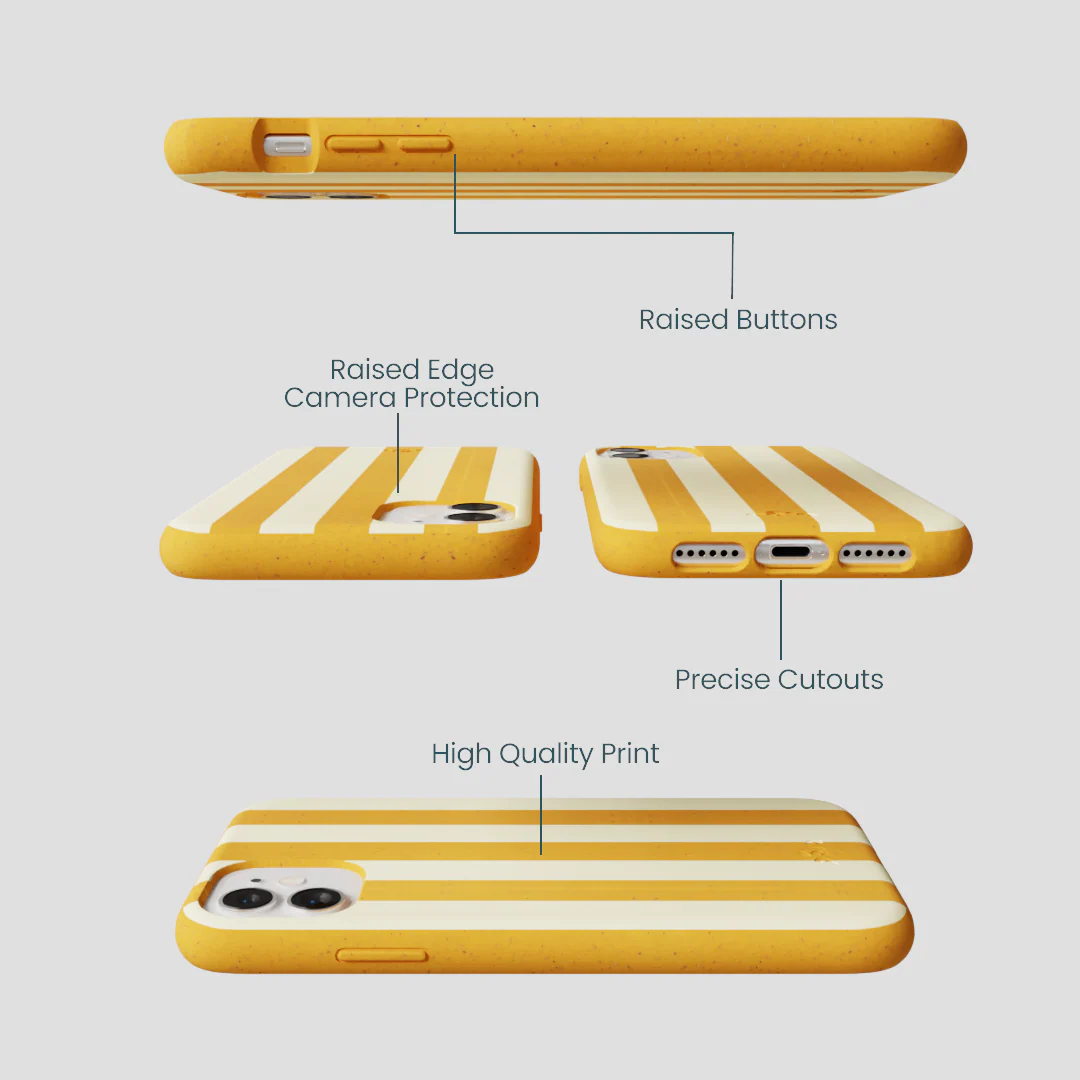 Honey Big Butter Stripes iPhone 11 Case - Image 2