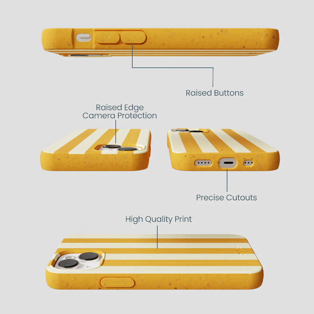 Honey Big Butter Stripes iPhone 13 Case - Image 2