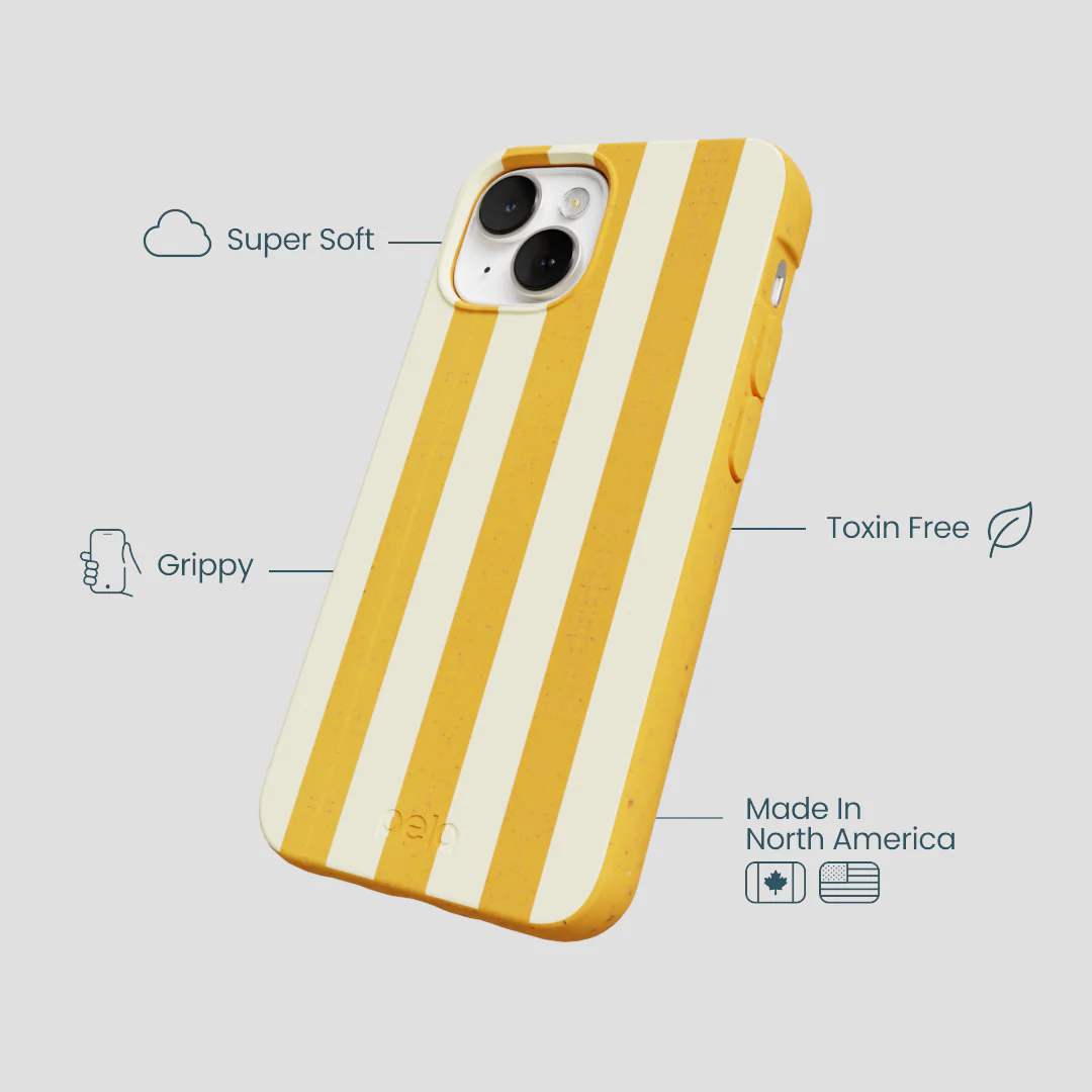 Honey Big Butter Stripes iPhone 13 Case - Image 3