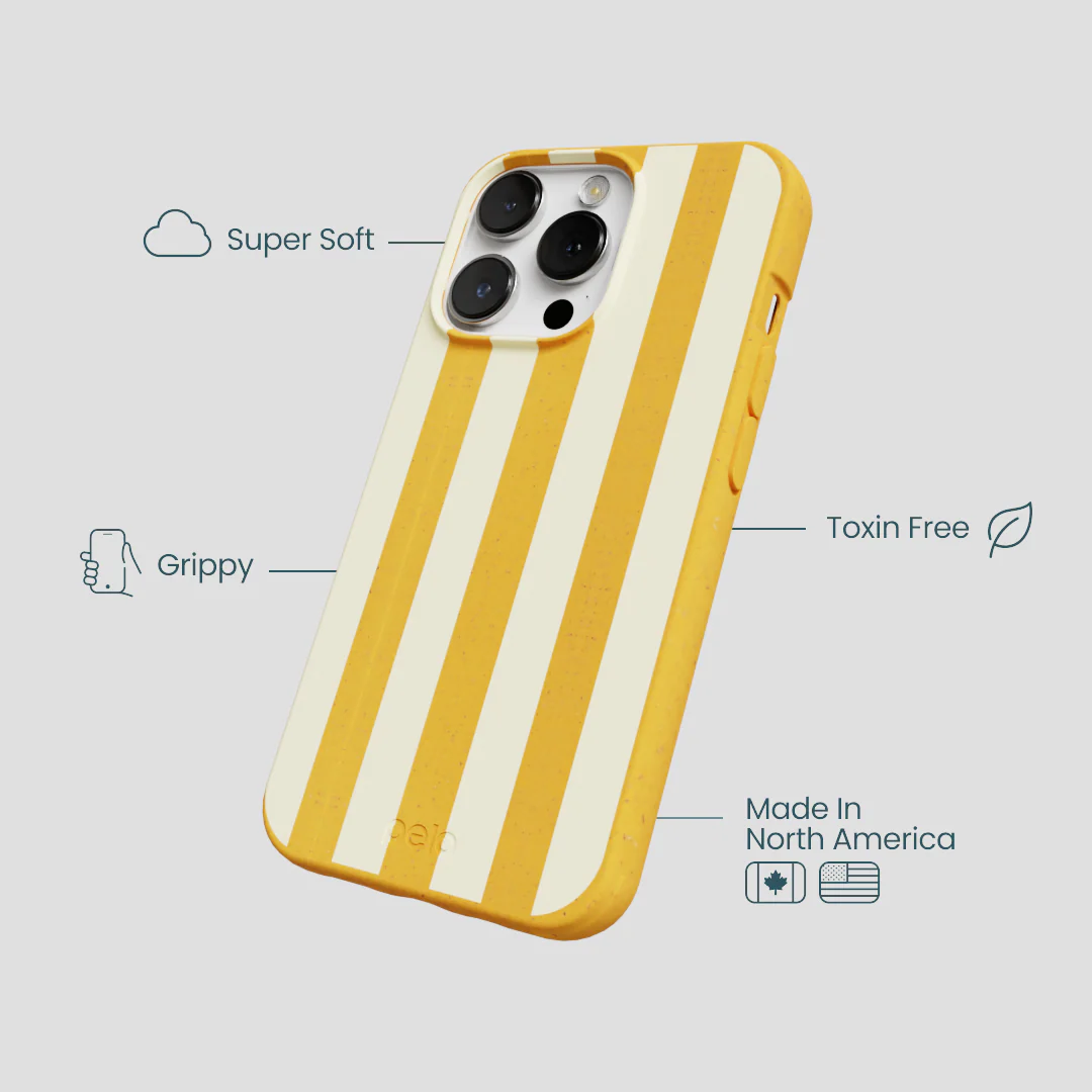 Honey Big Butter Stripes iPhone 13 Pro Case - Image 3