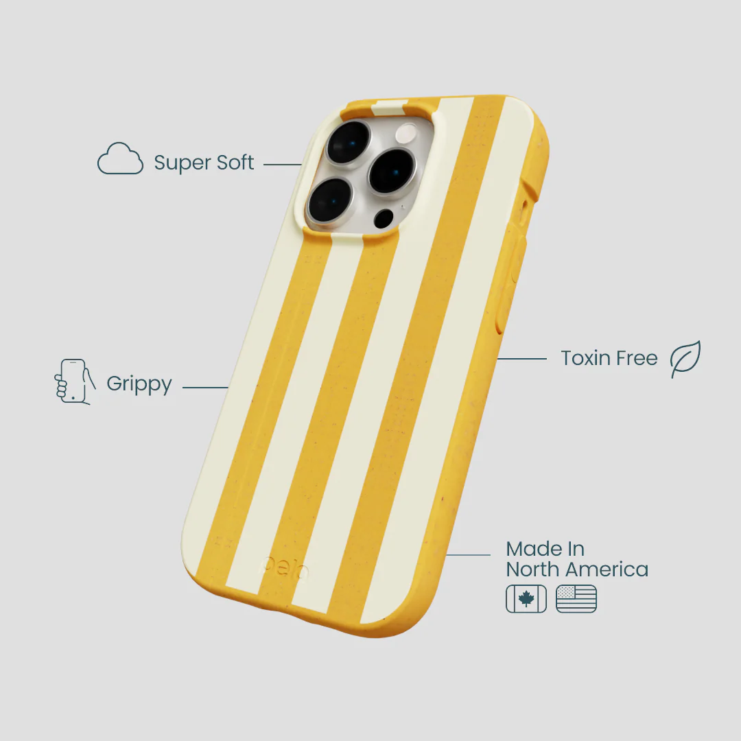 Honey Big Butter Stripes iPhone 14 Pro Case - Image 3
