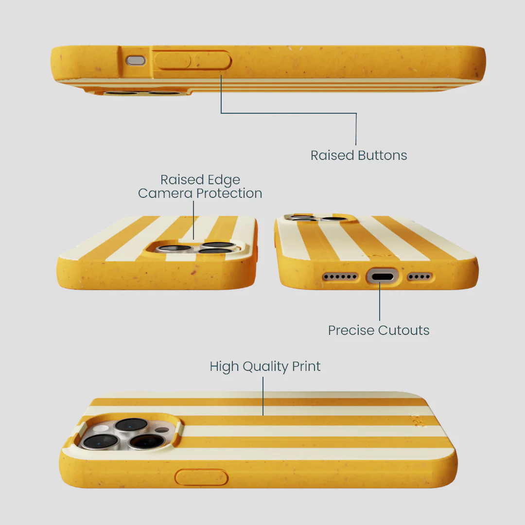 Honey Big Butter Stripes iPhone 14 Pro Max Case - Image 2