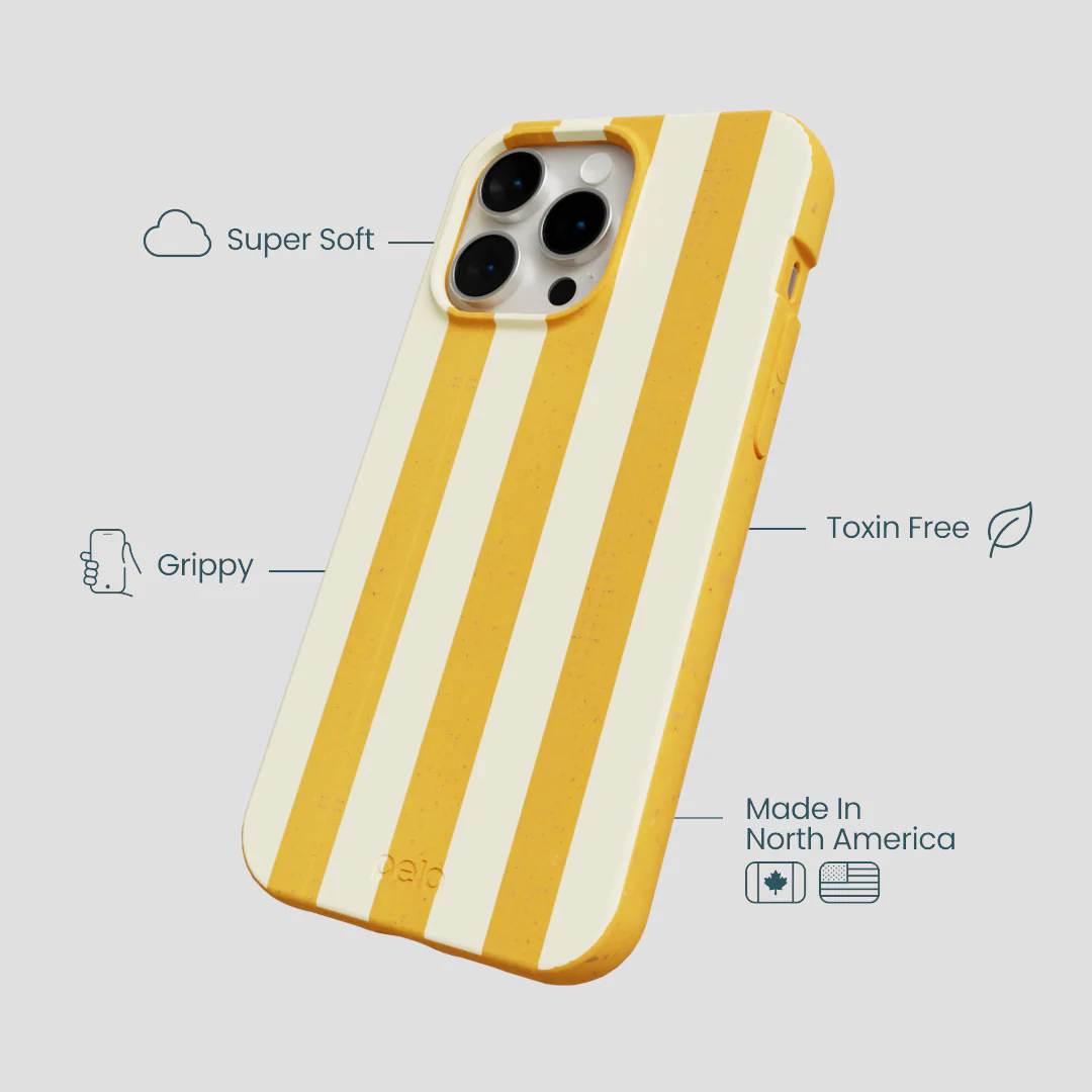 Honey Big Butter Stripes iPhone 14 Pro Max Case - Image 3