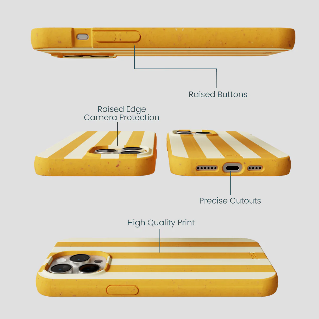 Honey Big Butter Stripes iPhone 15 Pro Max Case - Image 2