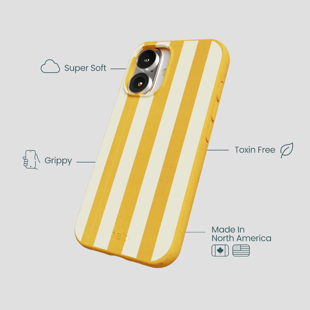 Honey Big Butter Stripes iPhone 16 Case - Image 3