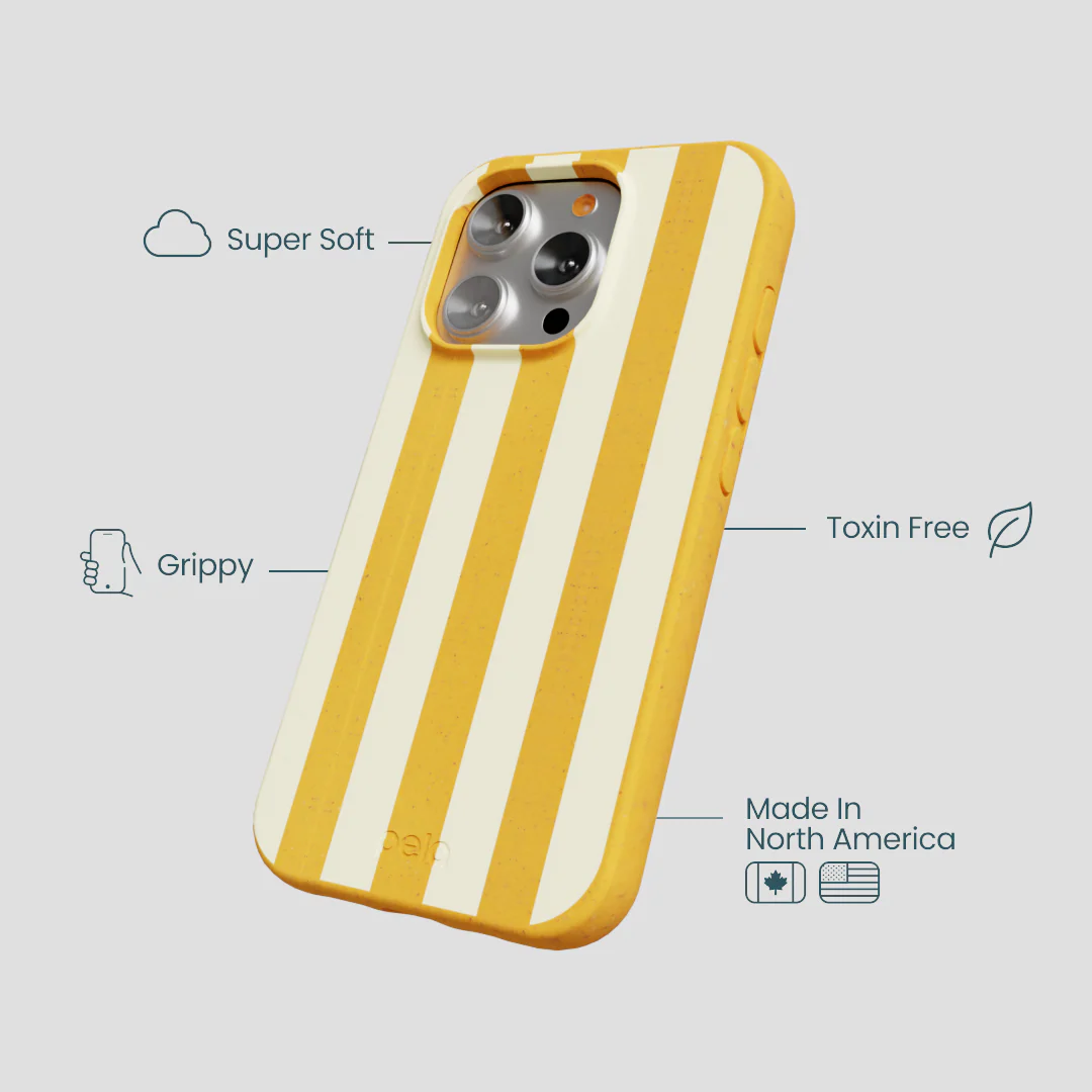 Honey Big Butter Stripes iPhone 16 Pro Case - Image 3
