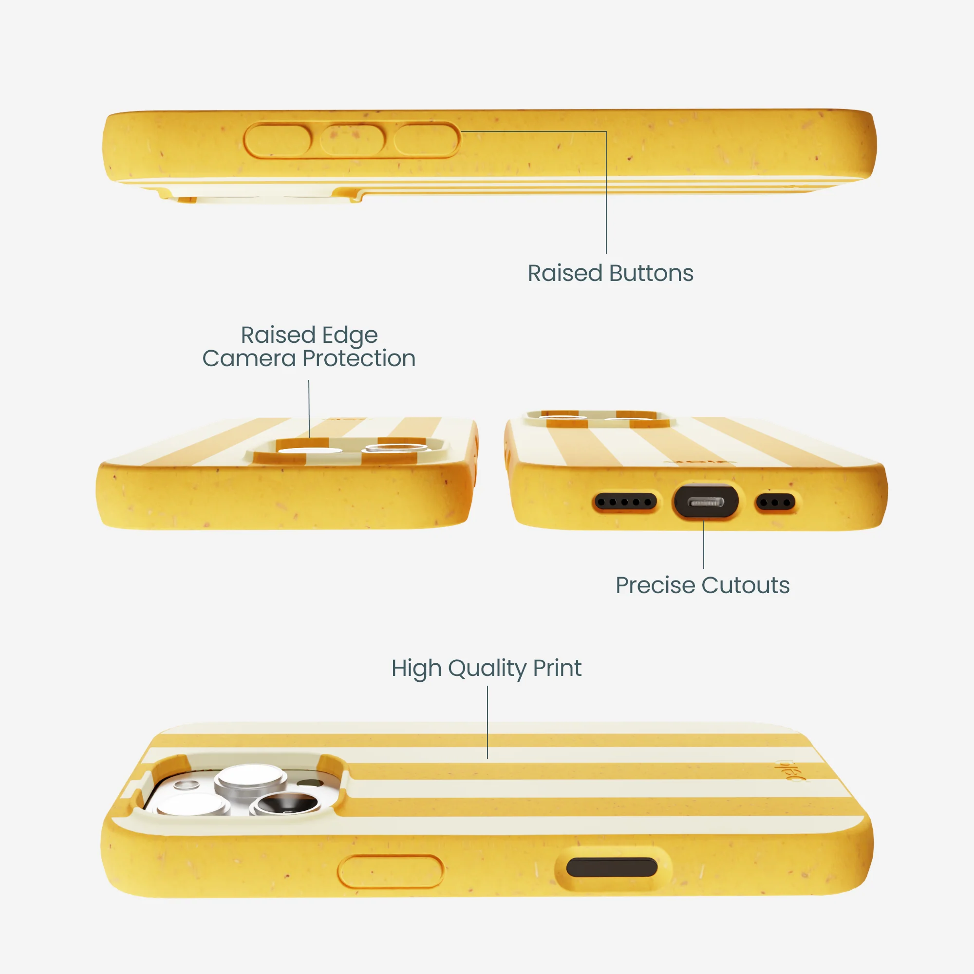 Honey Big Butter Stripes iPhone 16 Pro Max Case - Image 2