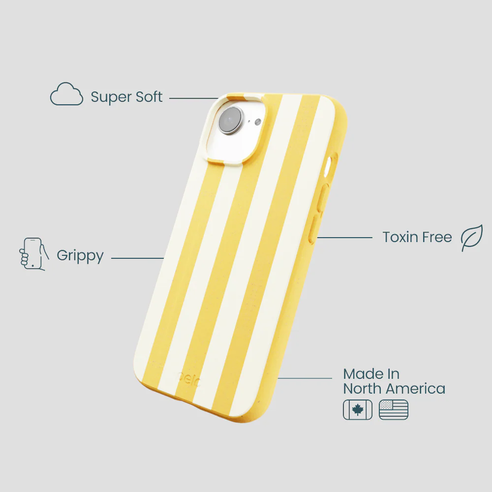 Honey Big Butter Stripes iPhone 16e/17e Case - Image 3