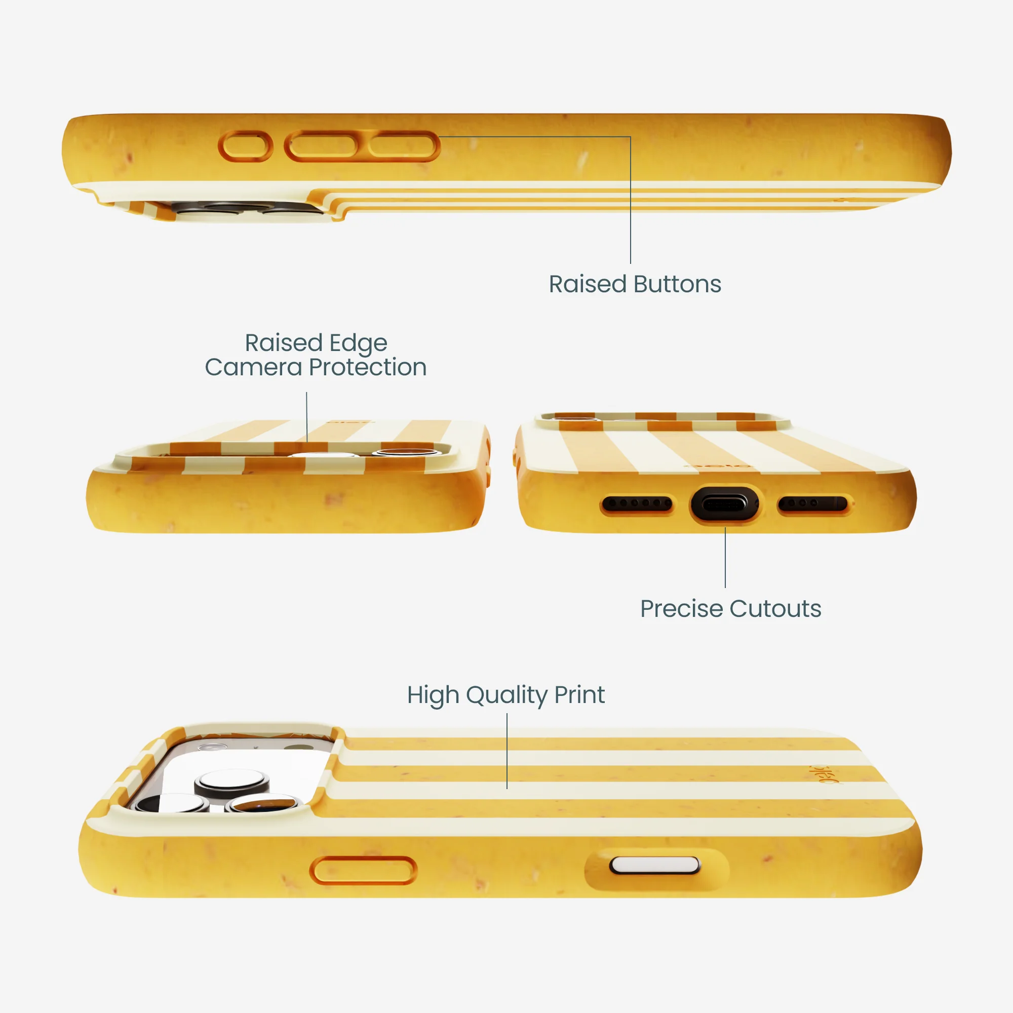 Honey Big Butter Stripes iPhone 17 Pro Max Case - Image 2