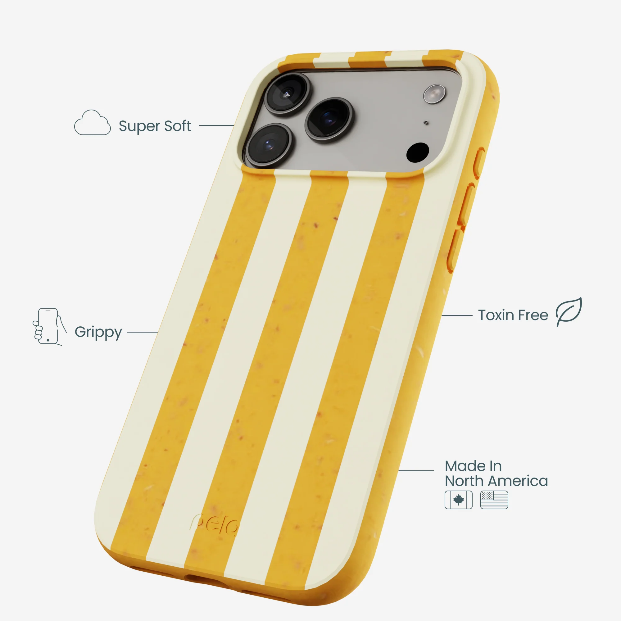 Honey Big Butter Stripes iPhone 17 Pro Max Case - Image 3